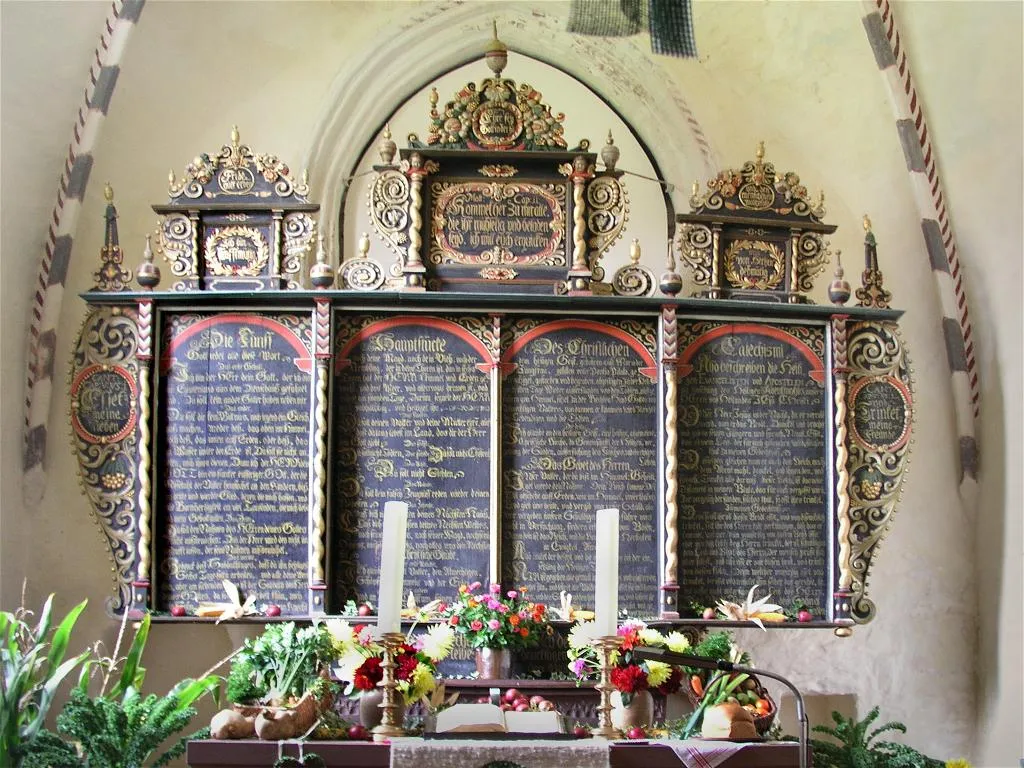 Photo showing: Ringstedt (Lower Saxony, Germany), church, altar , photo 2006