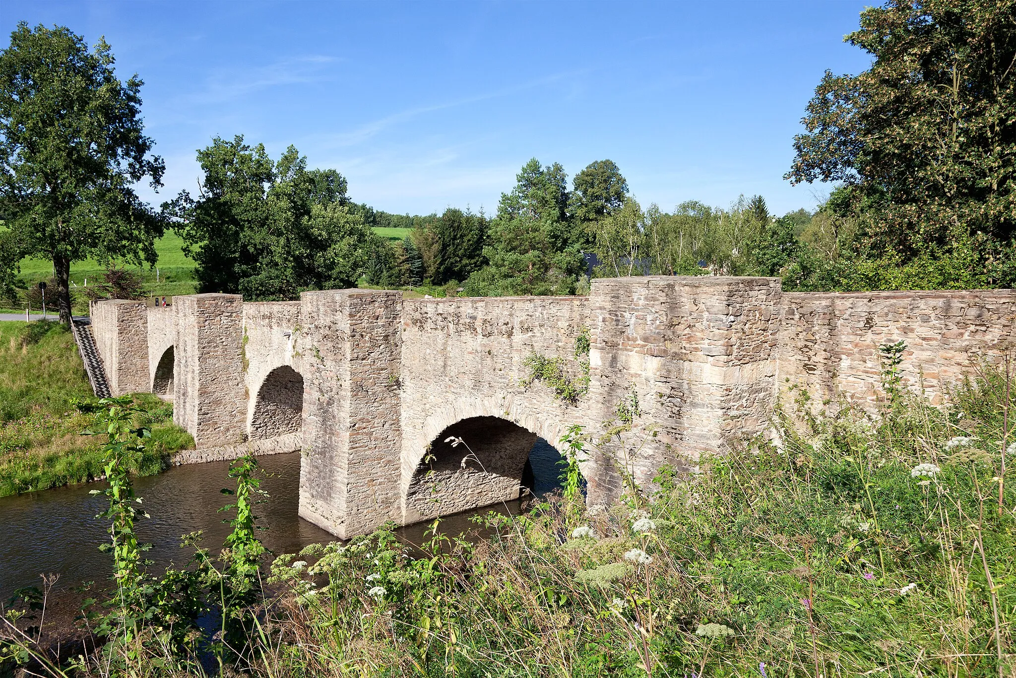 Photo showing: Altväterbrücke, bridge near Halsbrücke, Saxony