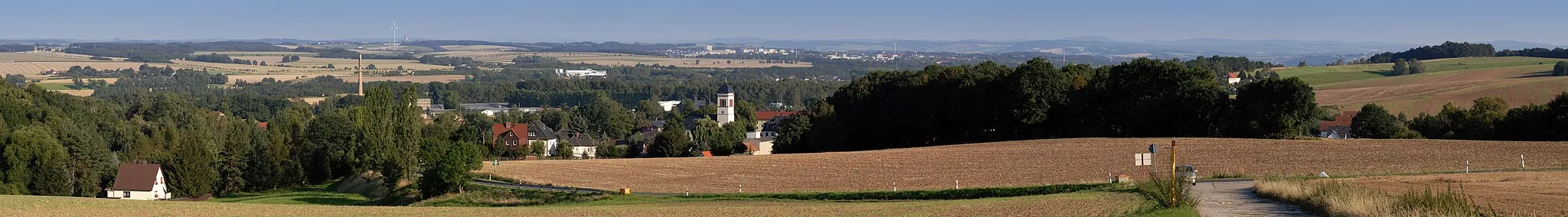 Photo showing: This image shows Mosel, a quarter of Zwickau. It is a six segment panoramic image.