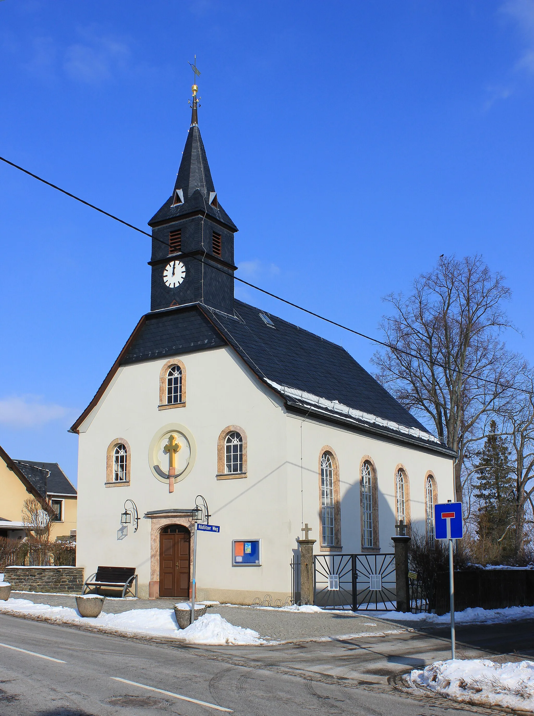 Photo showing: 1783 wurde die Ortskirche errichtet.09350 Heinrichsort.Landkreis Zwickau. Sachsen.