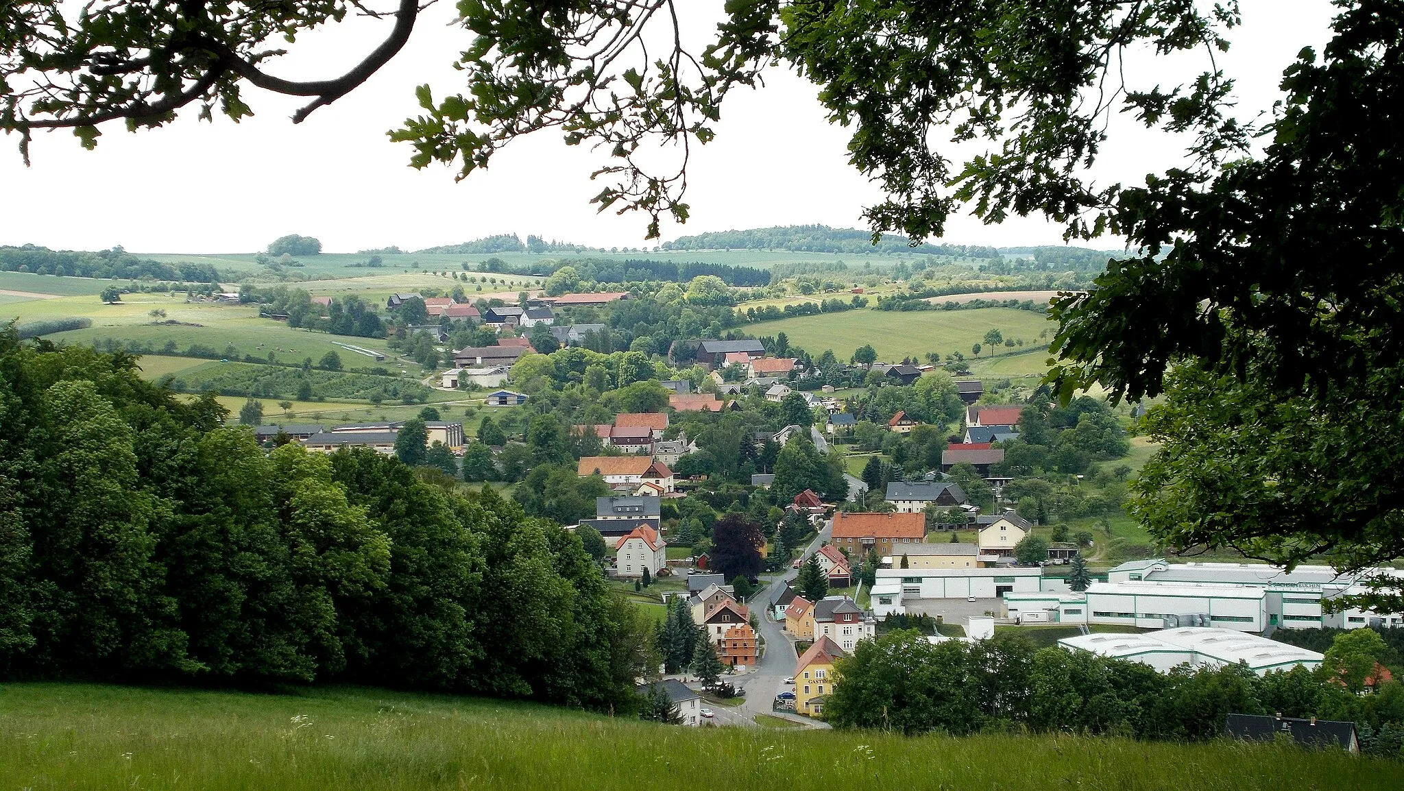 Photo showing: Blick auf Obercarsdorf - ein Stadtteild der großen Kreisstadt Dippoldiswalde