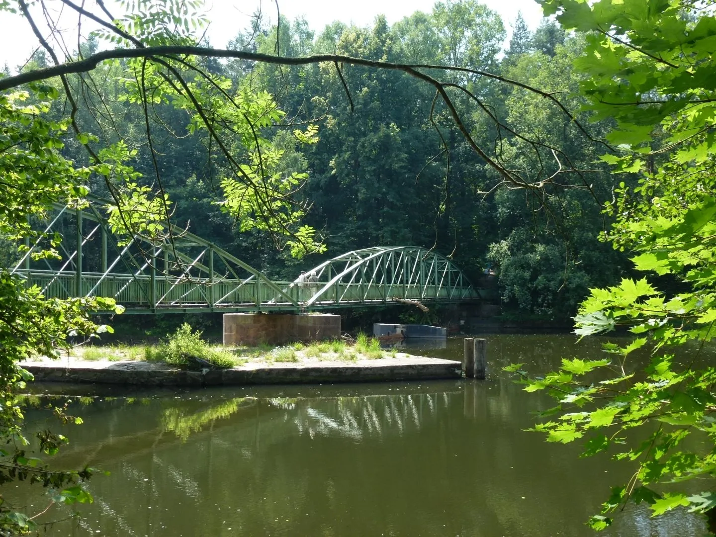 Photo showing: Muldebrücke bei Amerika