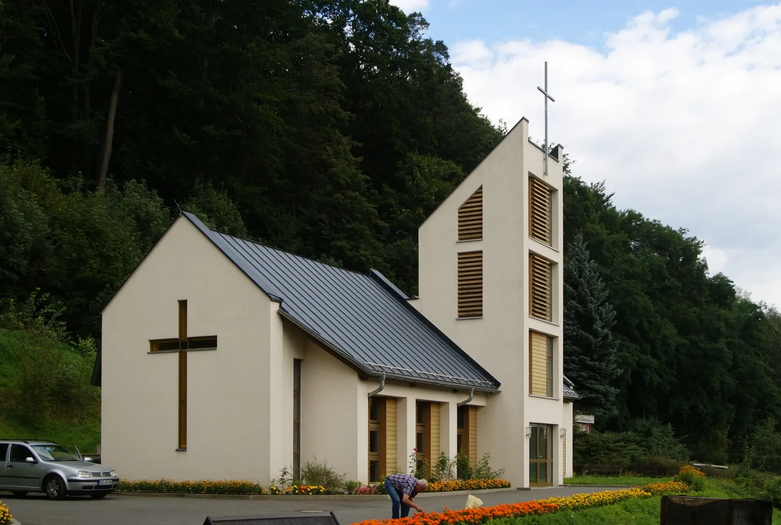 Photo showing: Gemeindezentrum Scharfenstein bei Drebach