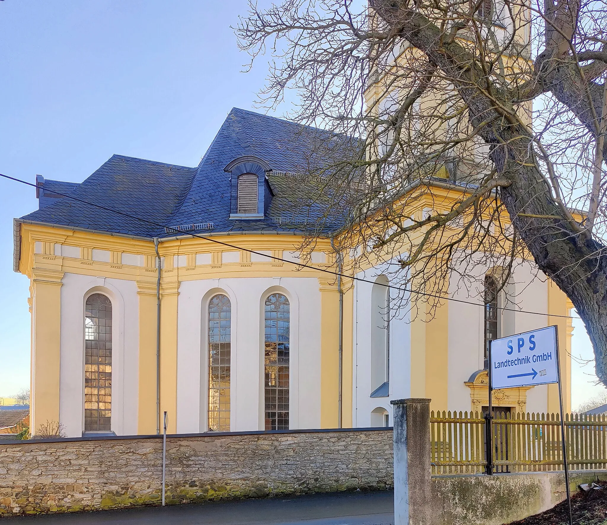 Photo showing: Evangelisch-lutherische Jesuskirche Kirschkau, Saale-Orla-Kreis, Thüringen, Deutschland