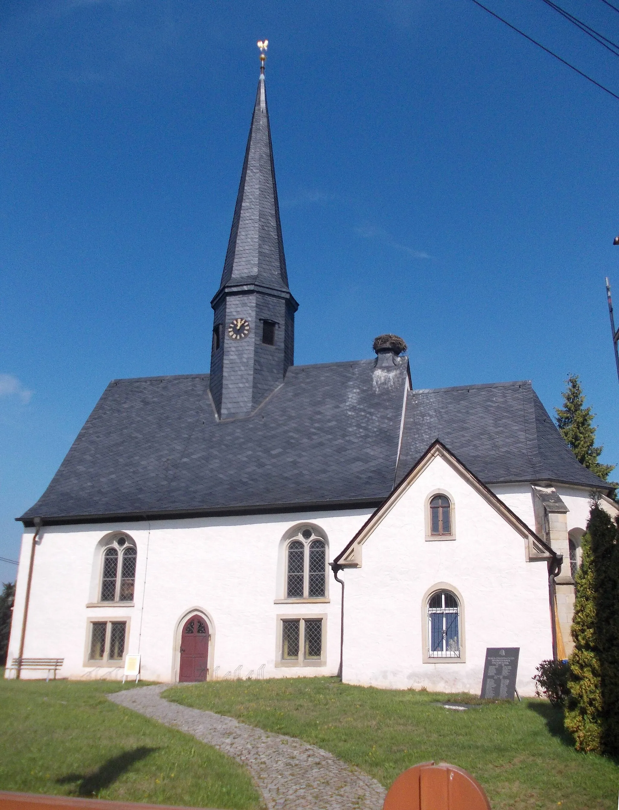 Photo showing: Schlunzig church (Zwickau, Saxony)