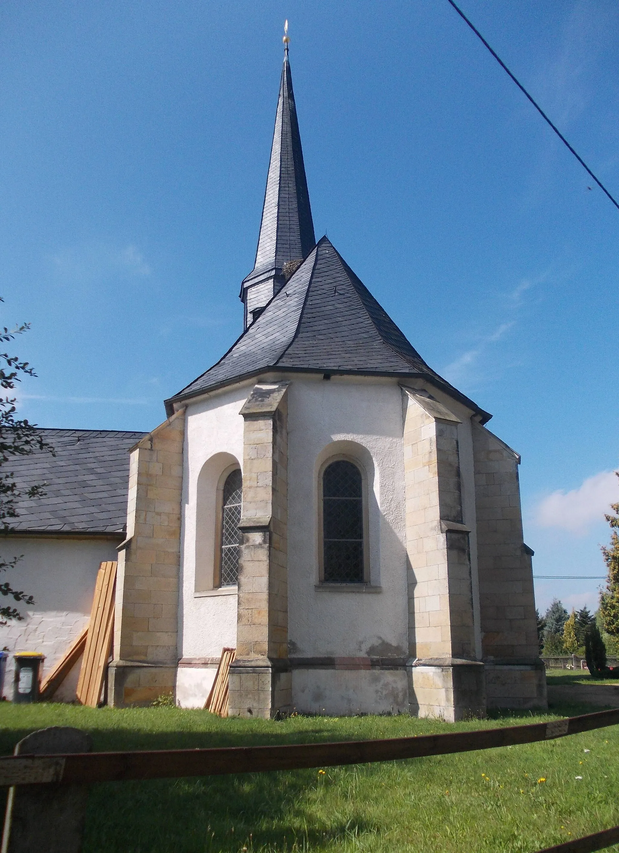 Photo showing: Schlunzig church (Zwickau, Saxony)