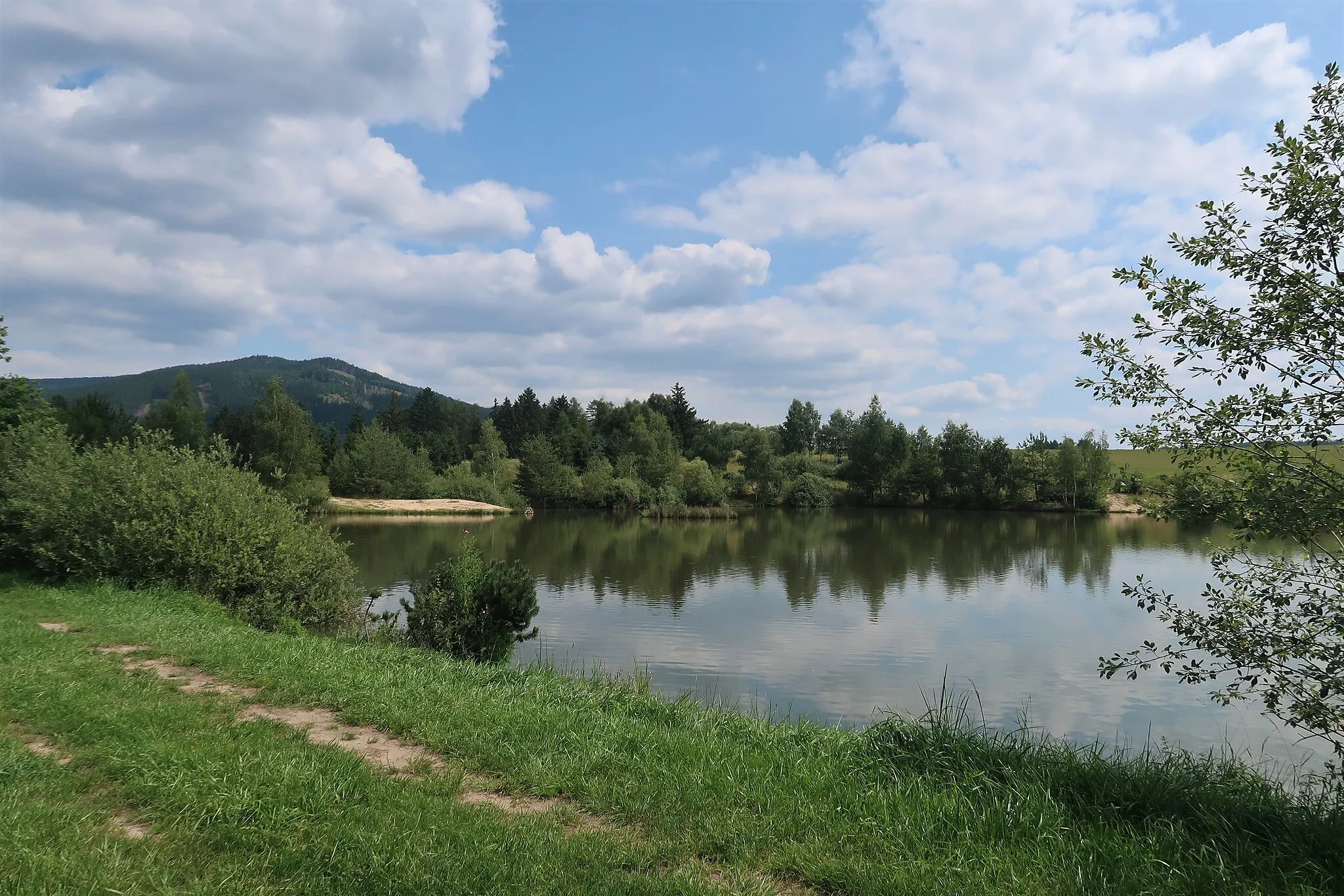 Photo showing: Rybník mezi Dolním Žandovem a Úbočím.