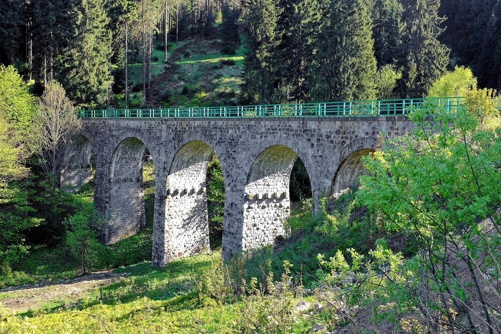 Photo showing: Pernink, obec v Krušných horách, perninský viadukt, okres Karlovy Vary