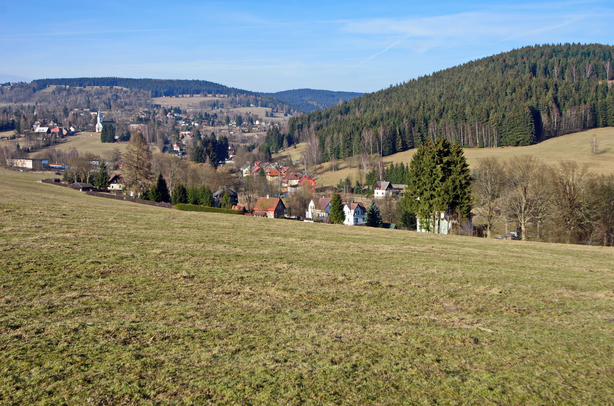 Photo showing: Krušné hory, pohled na Bublavu, okres Sokolov