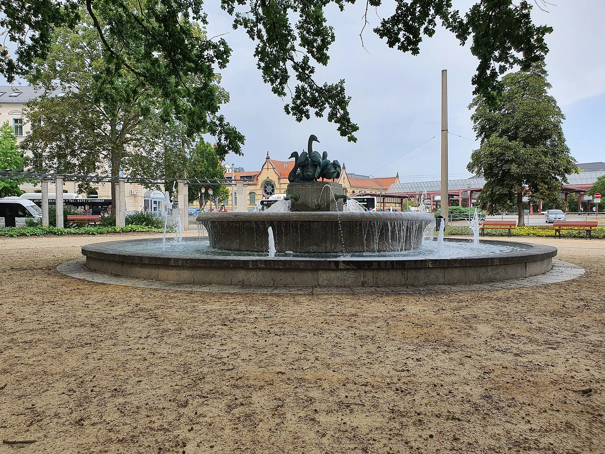 Photo showing: Schwanenbrunnen Zwickau