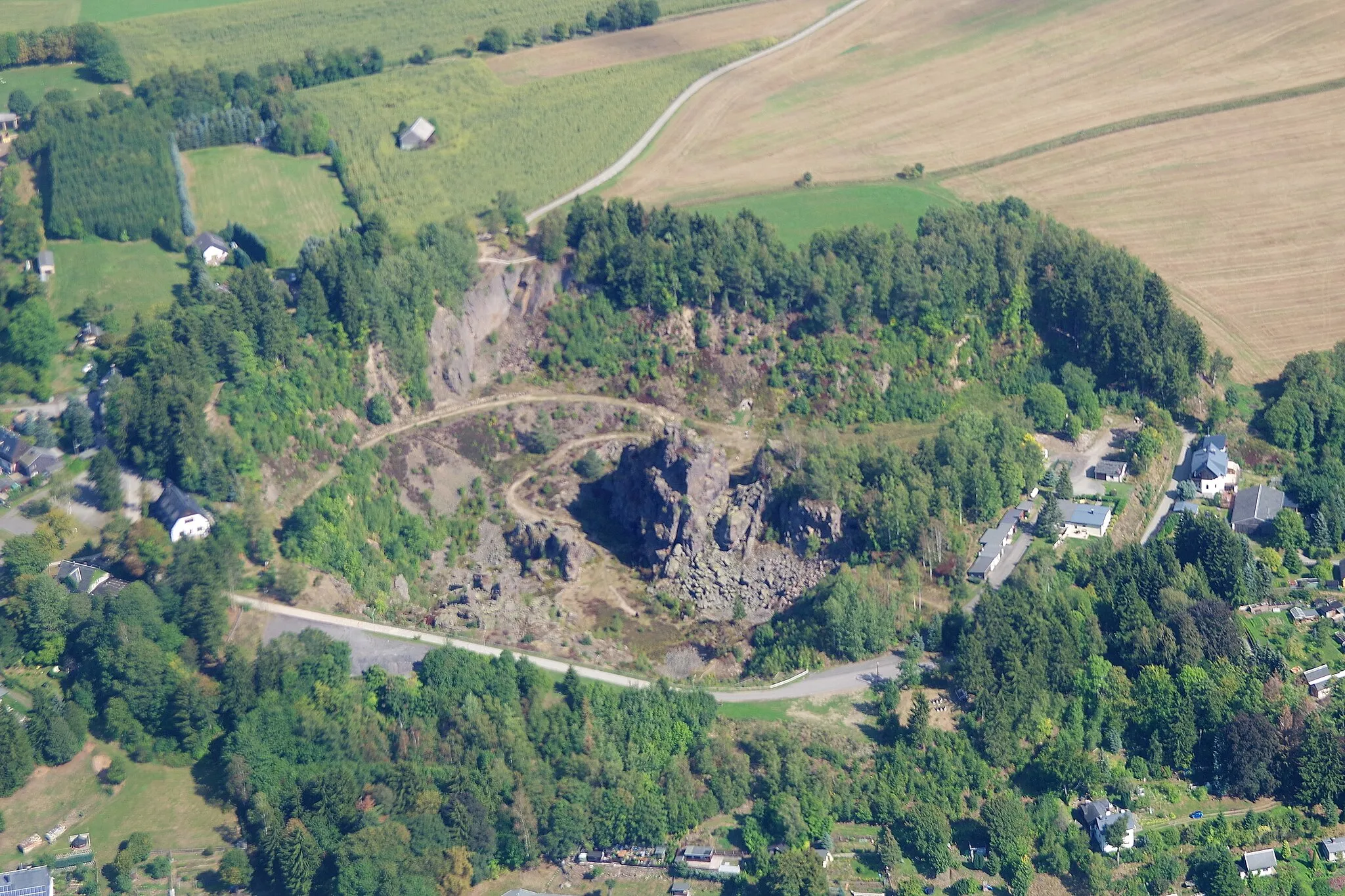 Photo showing: Luftaufnahme der Geyerschen Binge