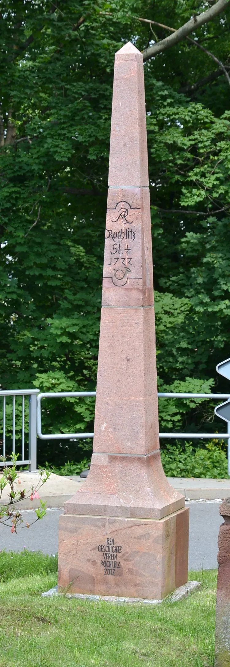 Photo showing: kursächsische Ganzmeilensäule in Rochlitz, Chemnitzer Straße