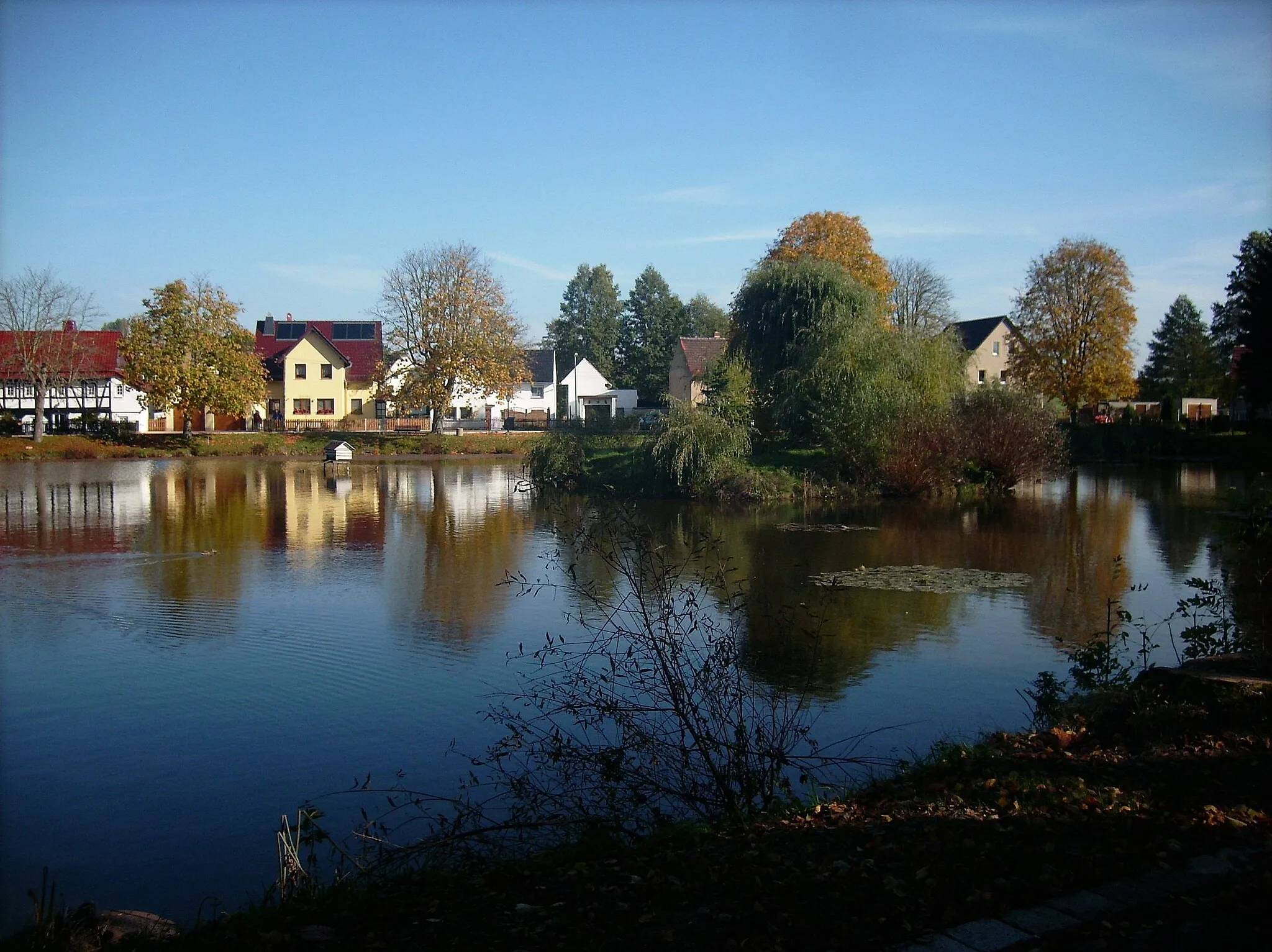 Photo showing: Pond in Langenleuba-Niederhain (district of Altenburger Land, Thuringia)