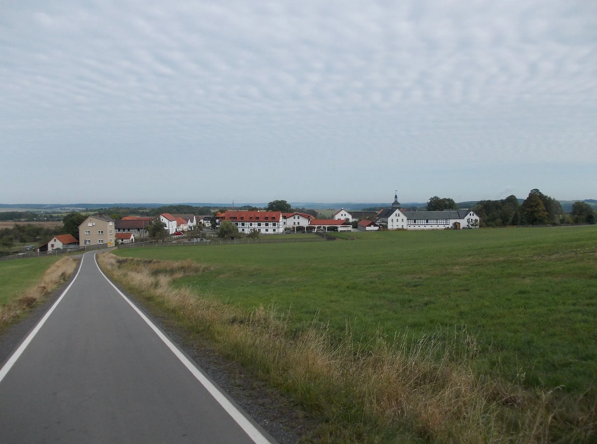 Photo showing: The village of Teichwitz (Greiz district, Thuringia) from the south