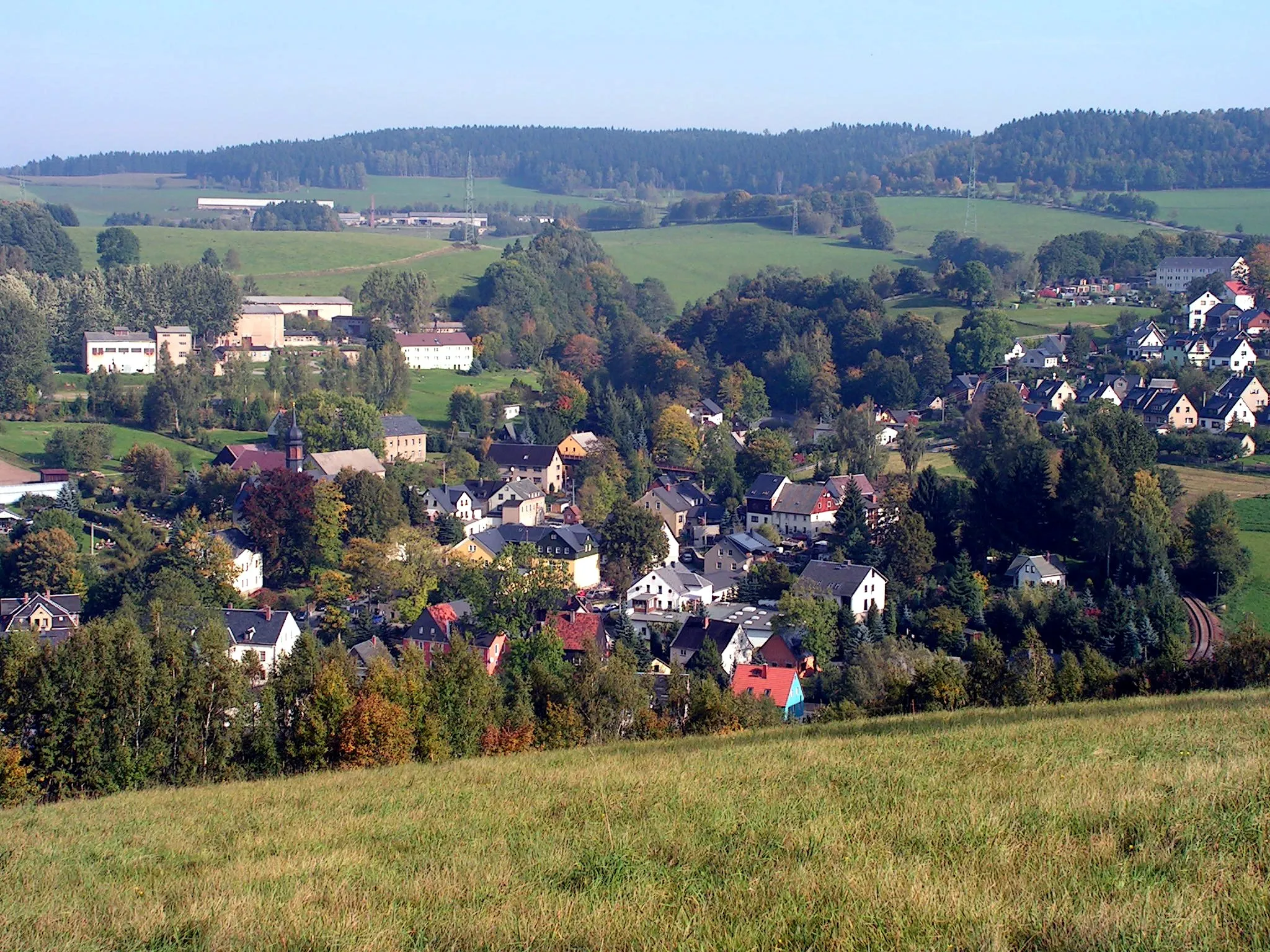 Photo showing: Blick auf Markersbach