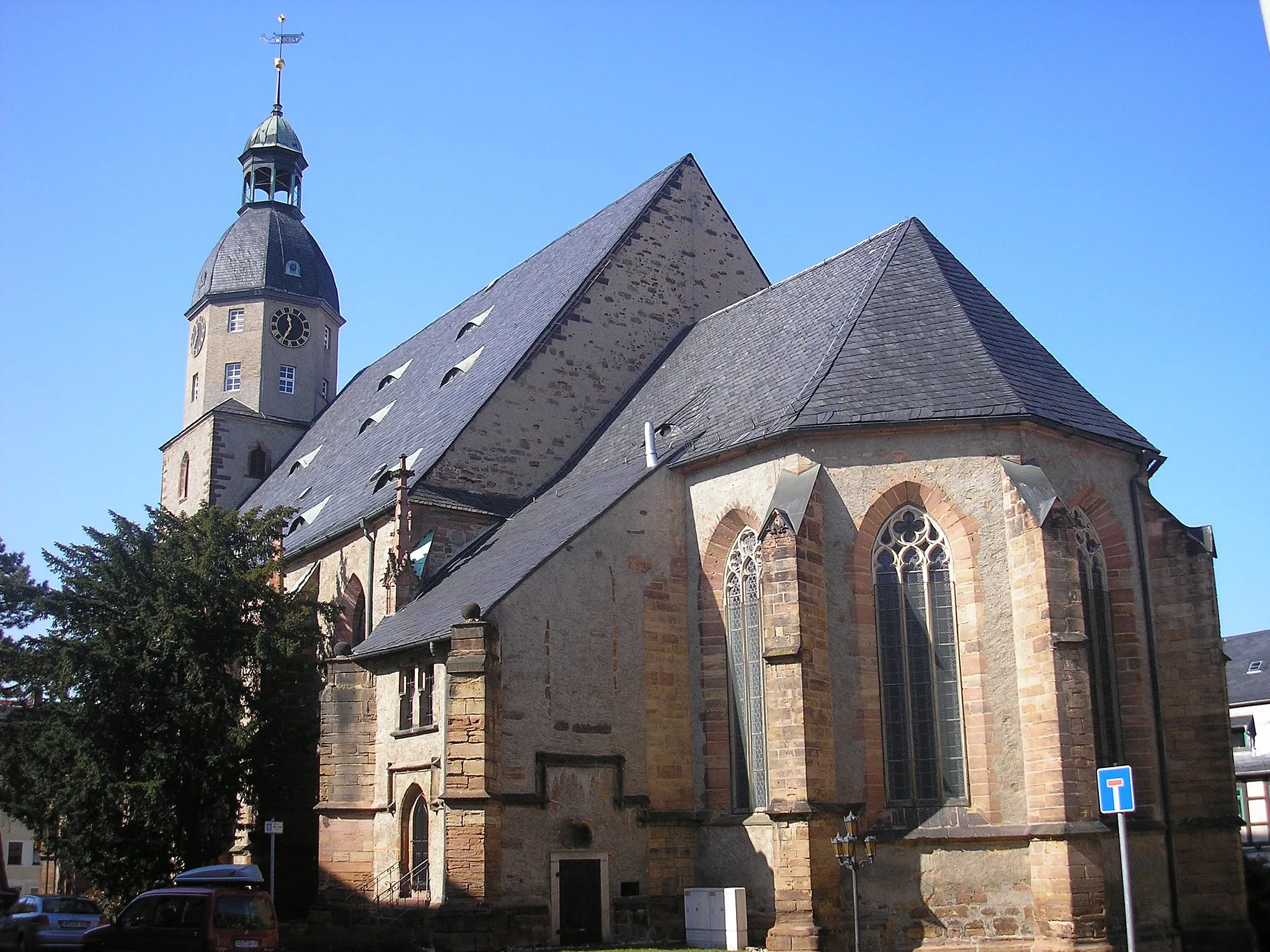 Photo showing: Die Stadtkirche in Schmölln (Thüringen).