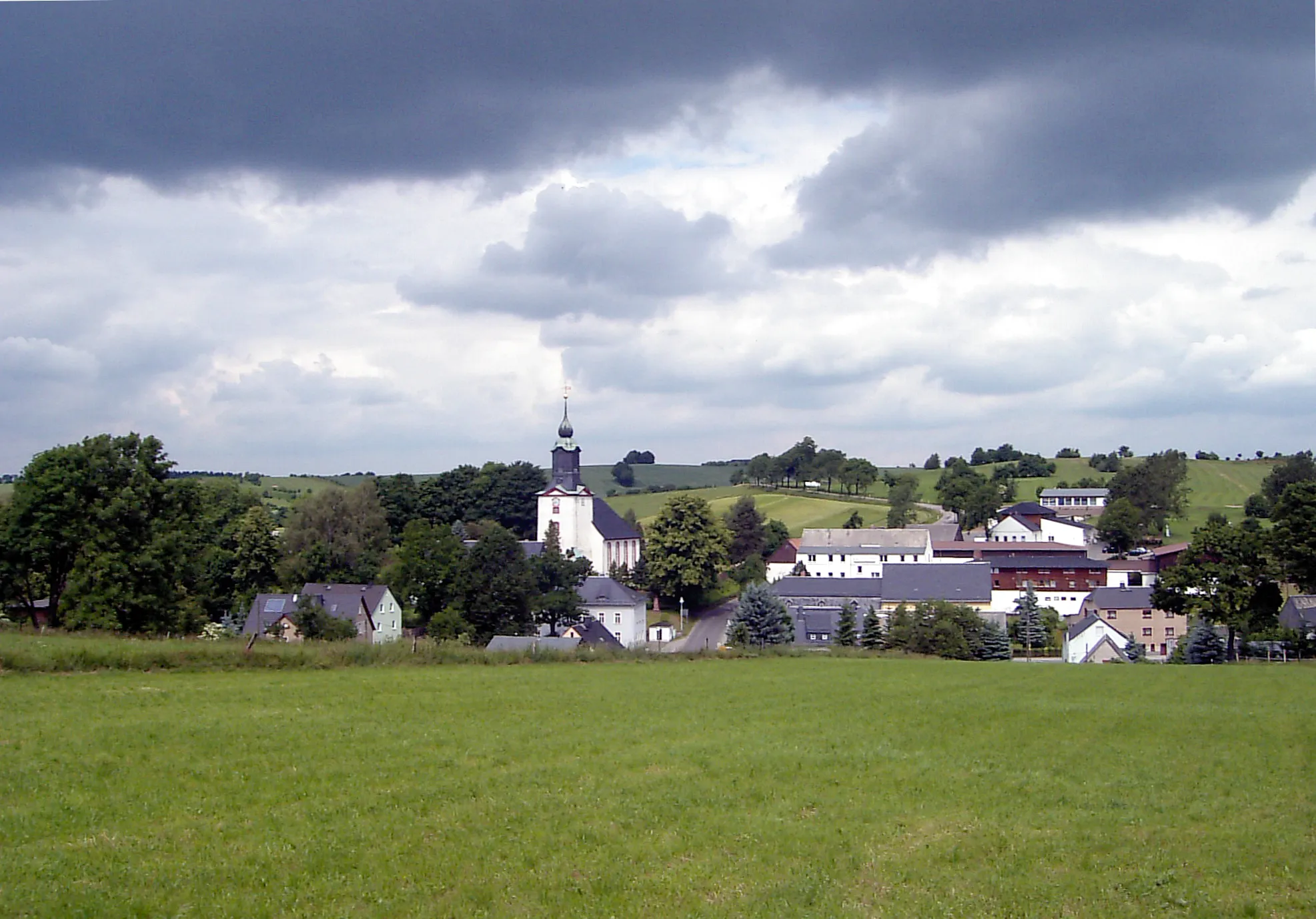 Photo showing: Blick auf den Oederaner Ortsteil Gahlenz