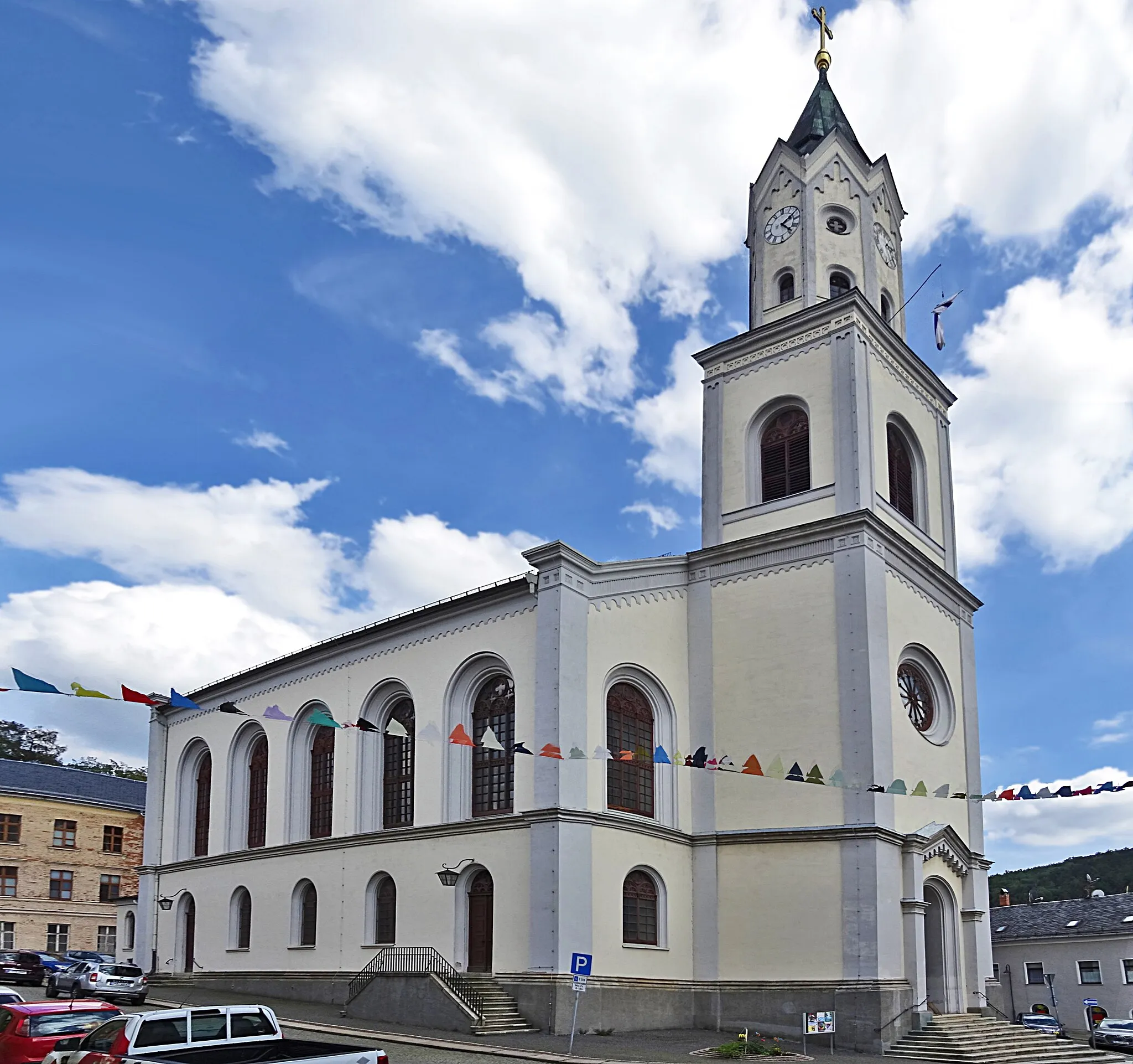 Photo showing: Laurentiuskirche (Elsterberg) von Westen