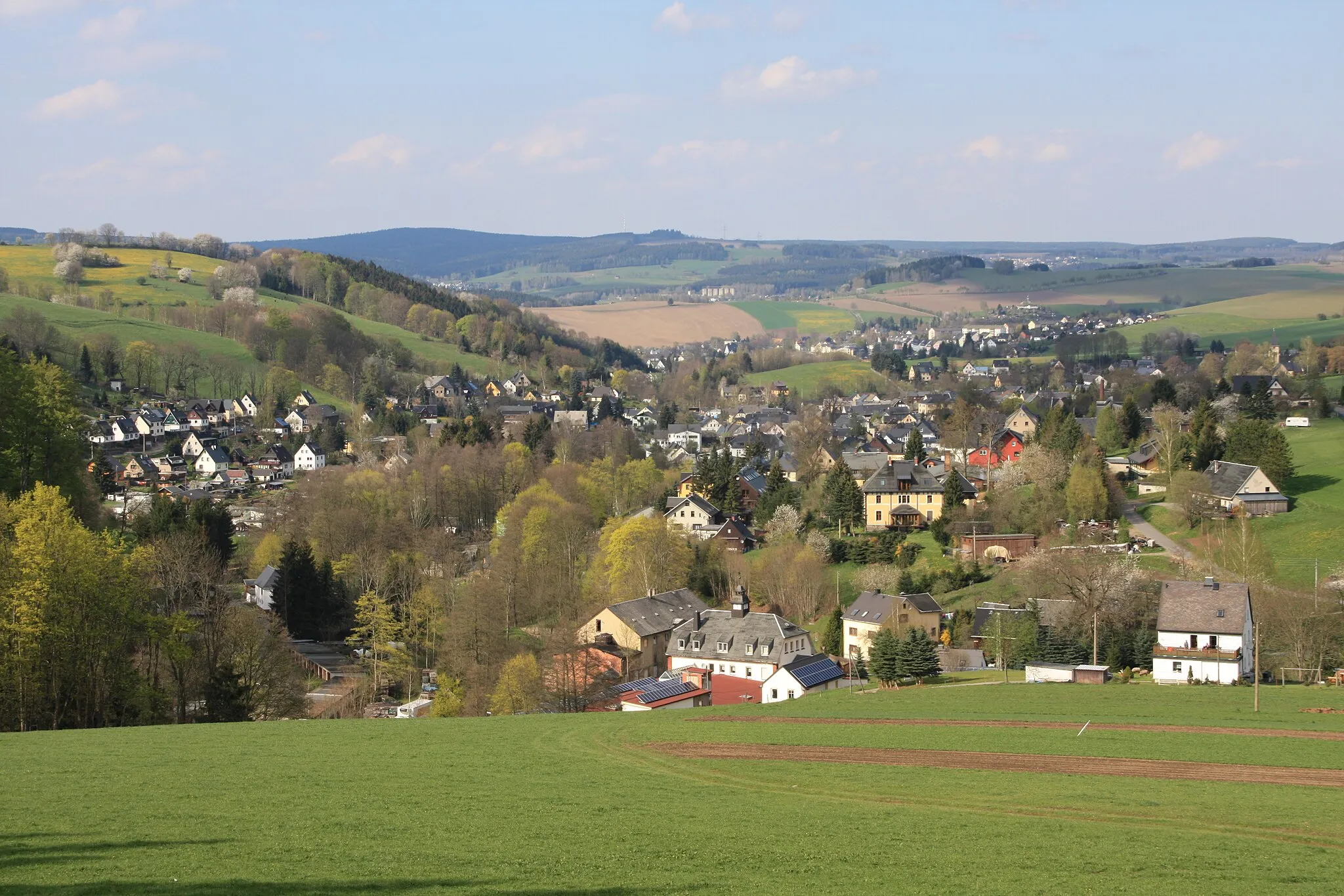 Photo showing: Pöhla (Schwarzenberg), view from south