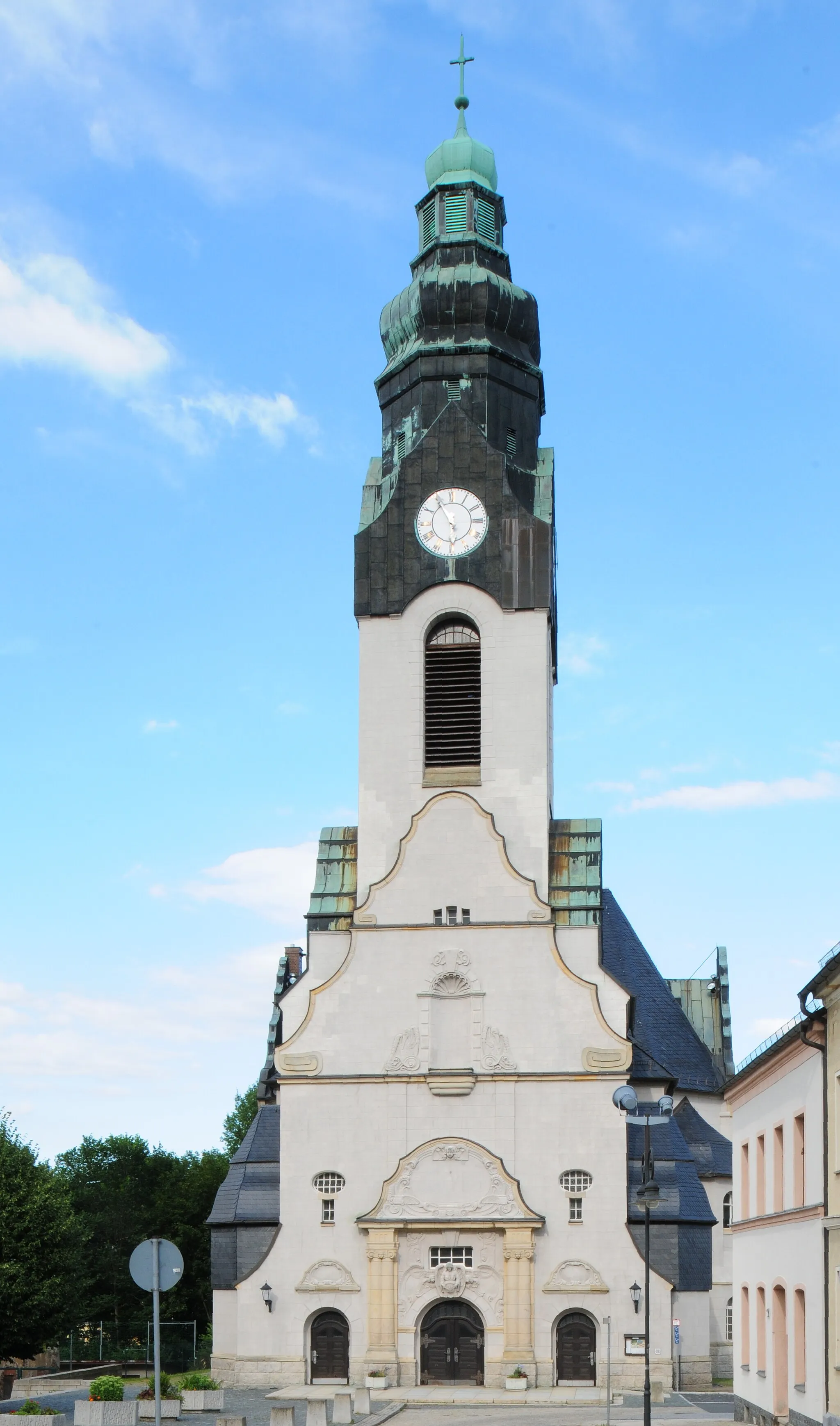 Photo showing: Adorf/Vogtland, Protestant church St Michael (district Vogtlandkreis, Free State of Saxony, Germany)