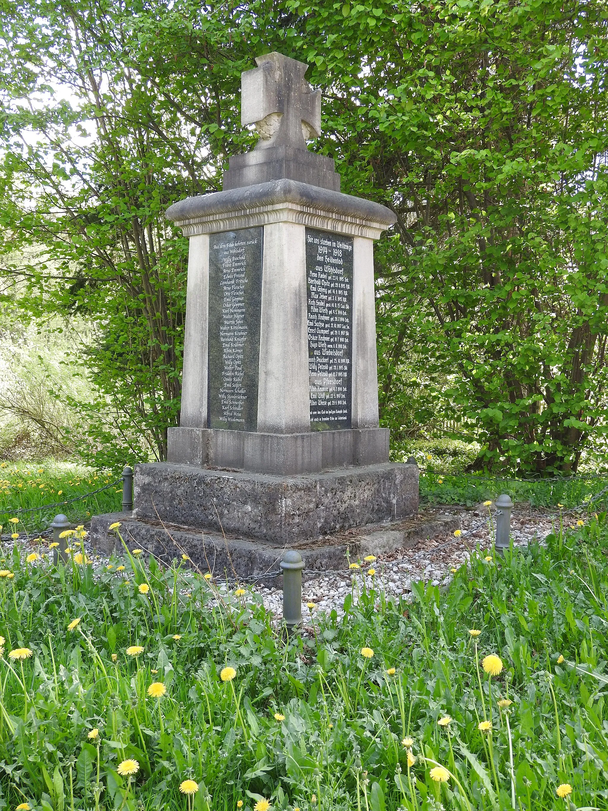 Photo showing: Kriegerdenkmal in Wiebelsdorf, Thüringen