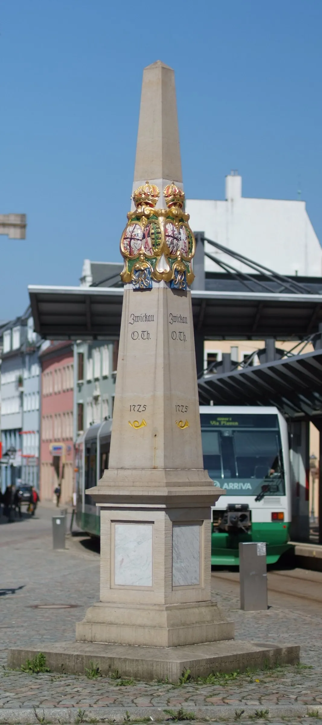 Photo showing: Kursächsische Distanzsäule in Zwickau, innere Schneeberger Straße