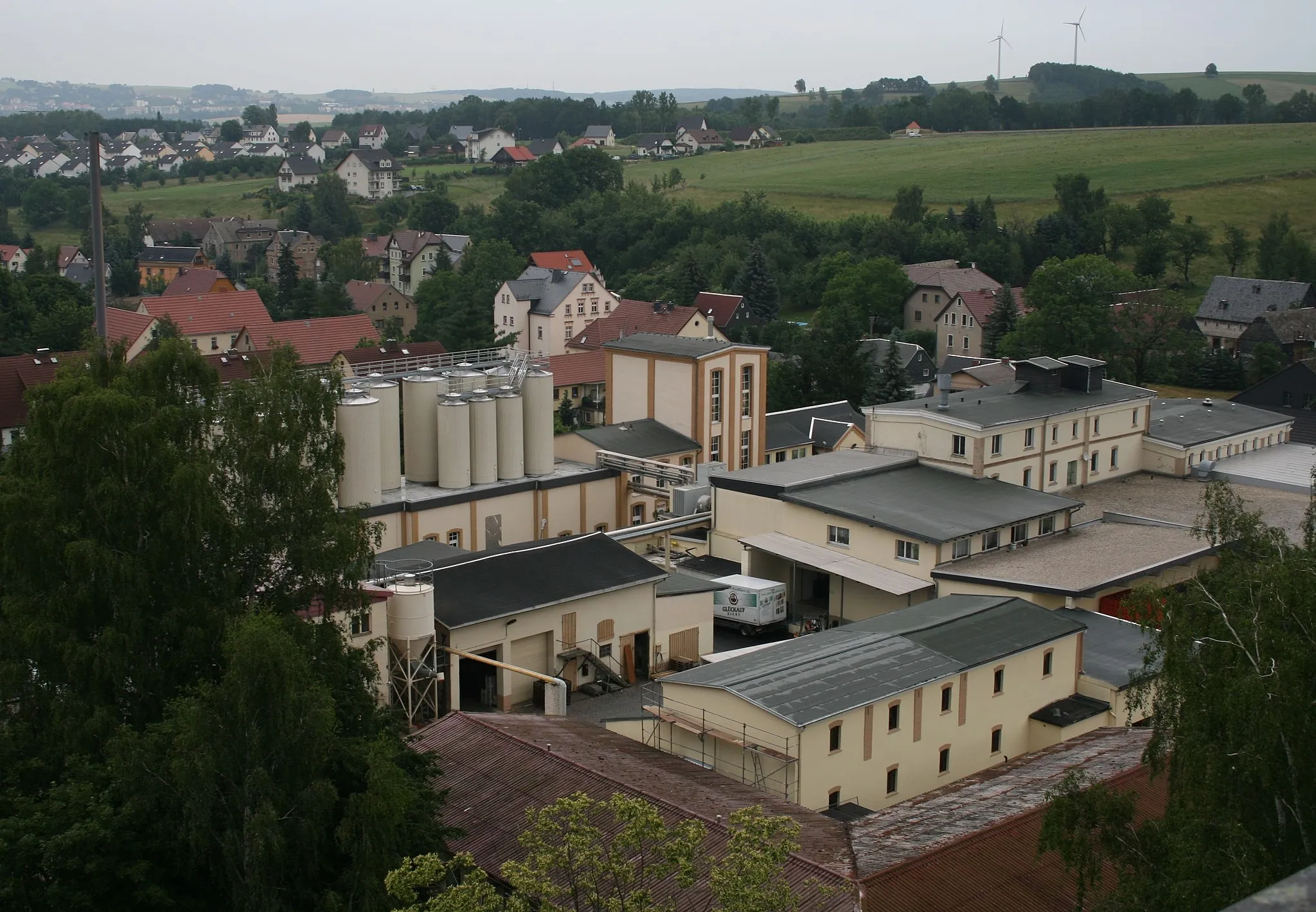 Photo showing: Glückauf-Brauerei in Gersdorf