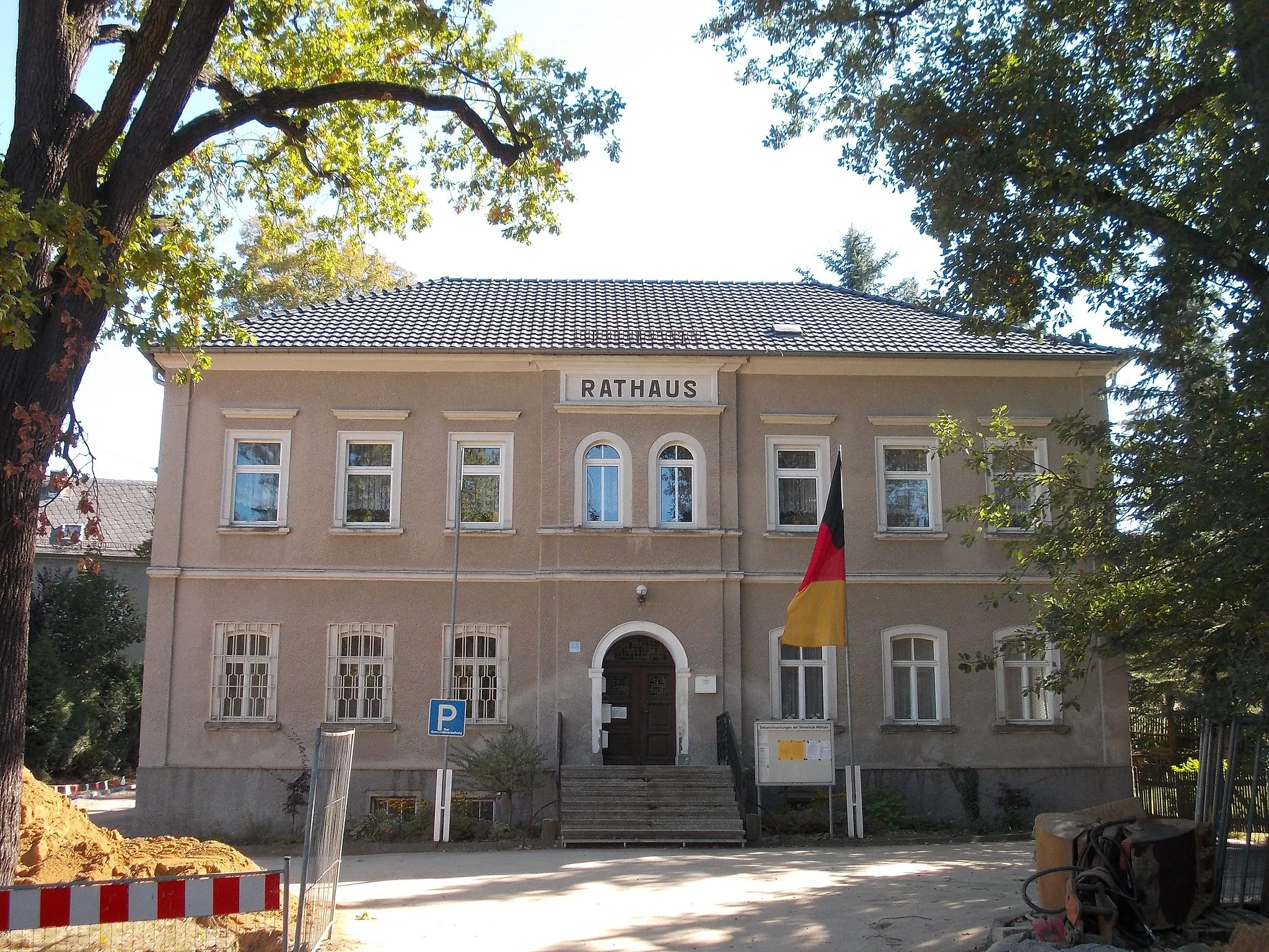 Photo showing: Mühlau town hall (Mittelsachsen district, Saxony)