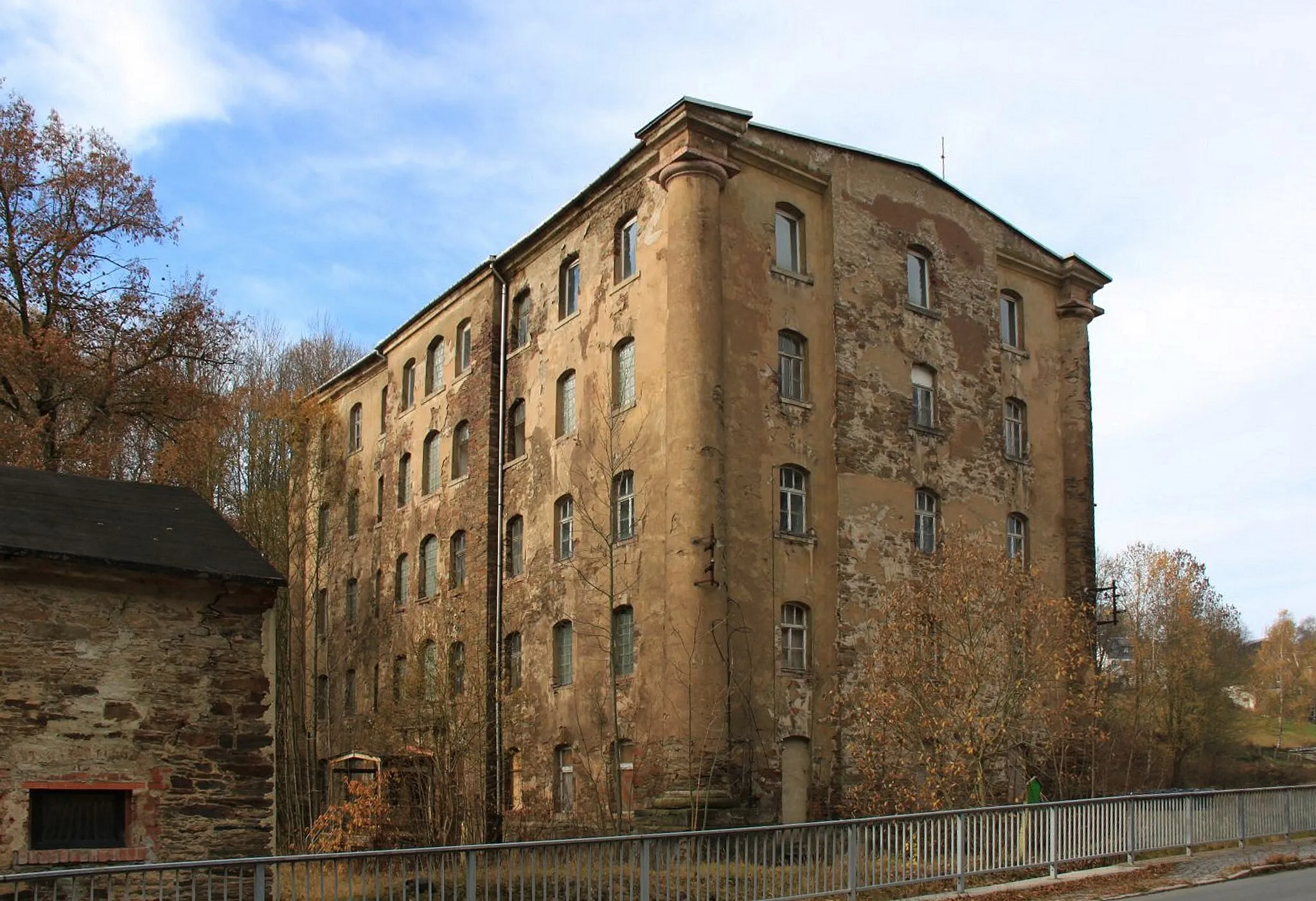 Photo showing: Fragment der ehemaligen Baumwollmaschinenspinnerei von Evan Evans in Siebenhöfen