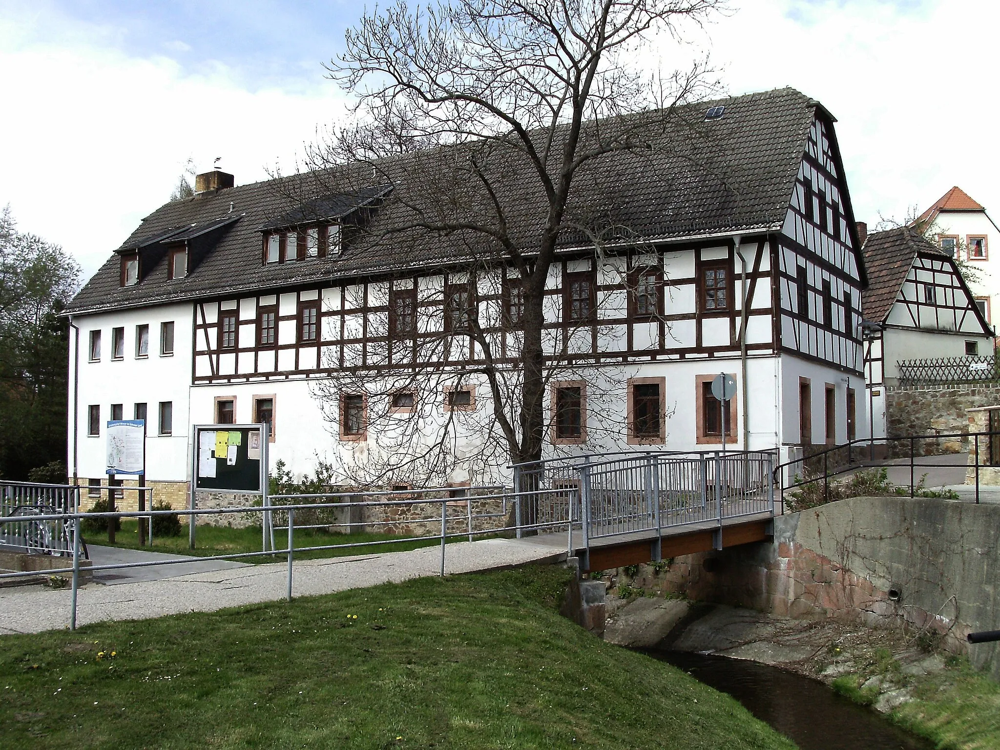 Photo showing: Mittelmühle at the Ratte stream in Kohren-Sahlis (Leipzig district, Saxony)