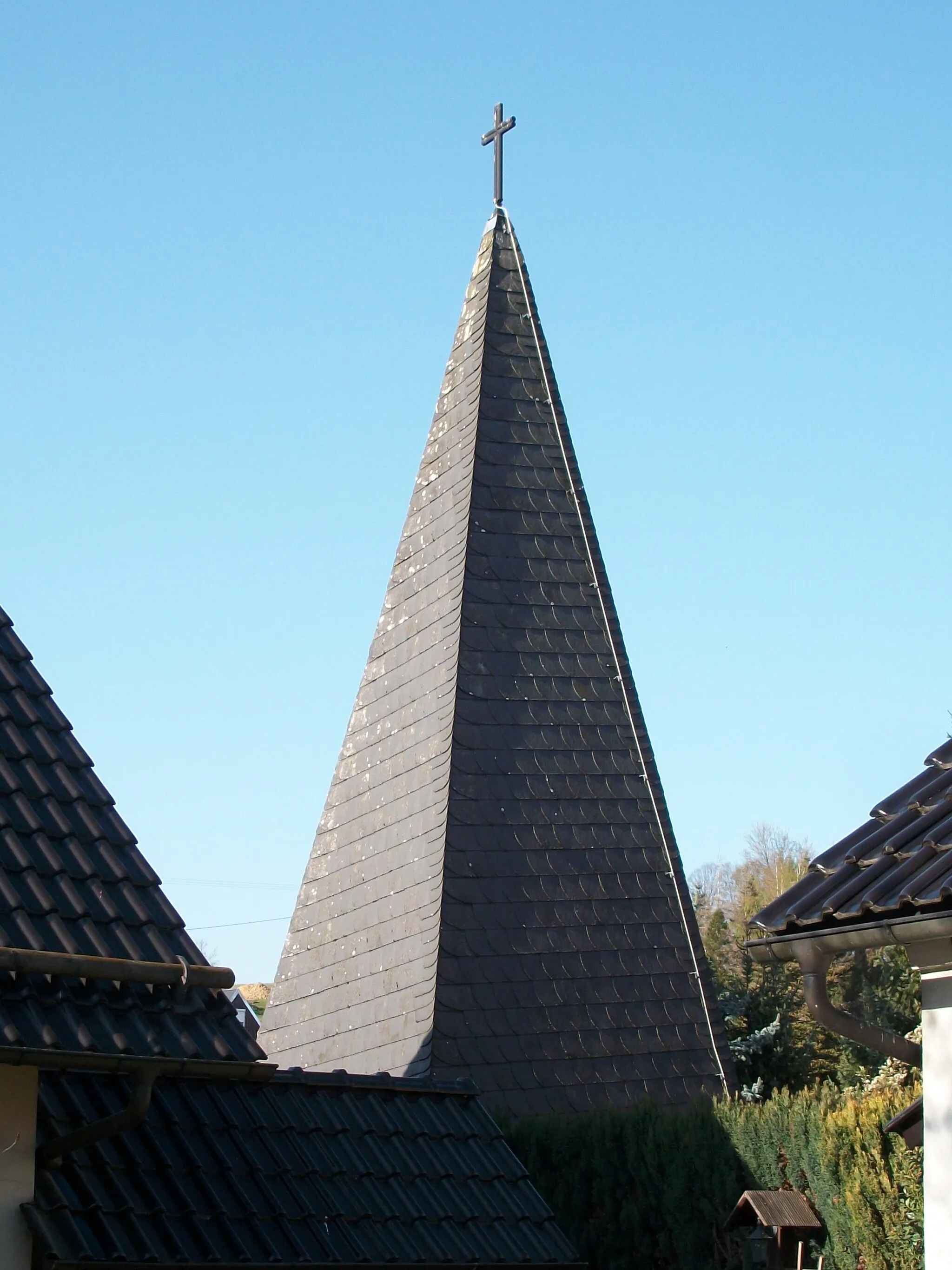 Photo showing: Kirche von Stein im Chemnitztal, Kirchturm