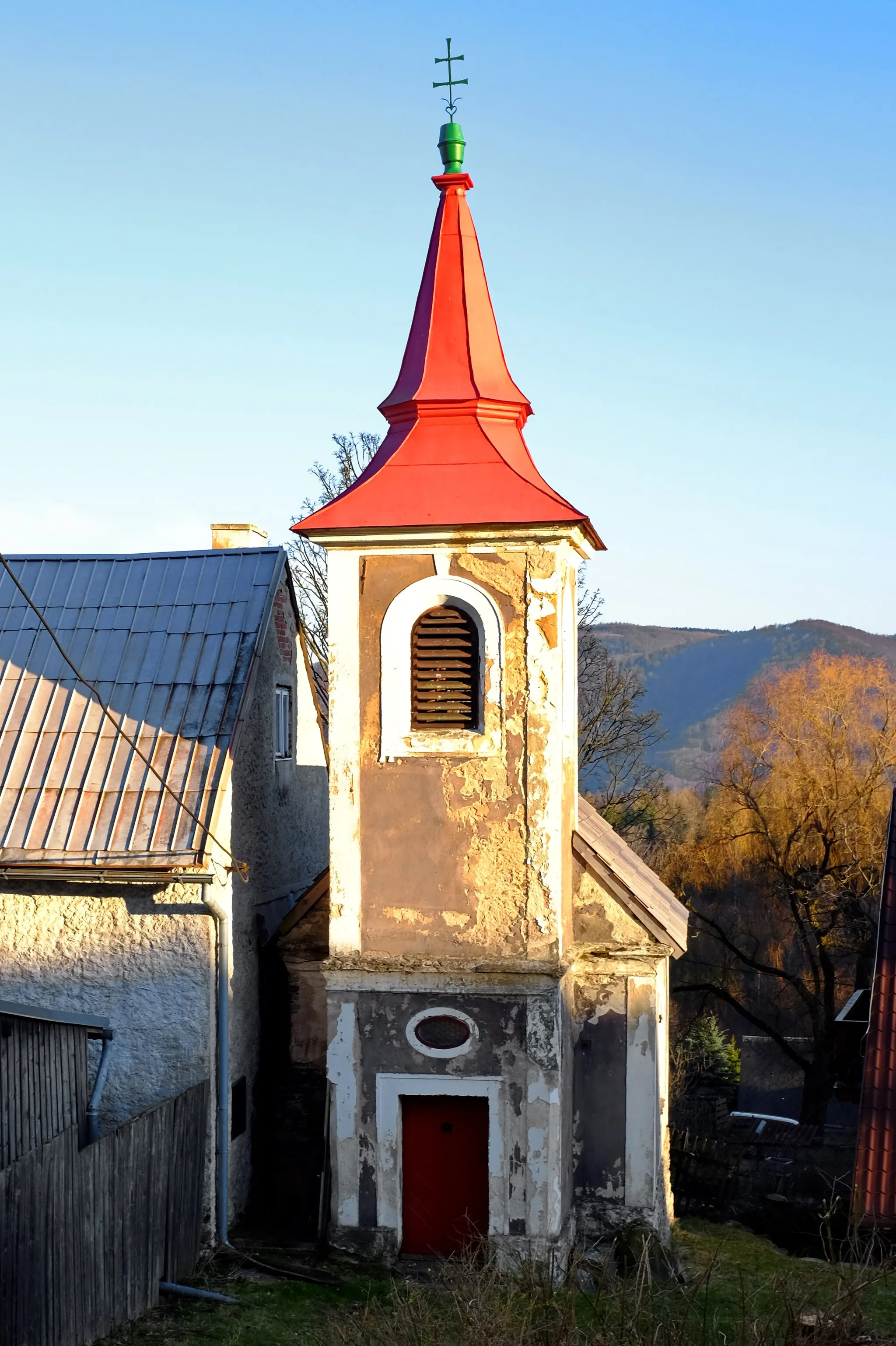 Photo showing: Malý Hrzín, část obce Stráž na Ohří, kaple, Krušné hory, okres Karlovy Vary