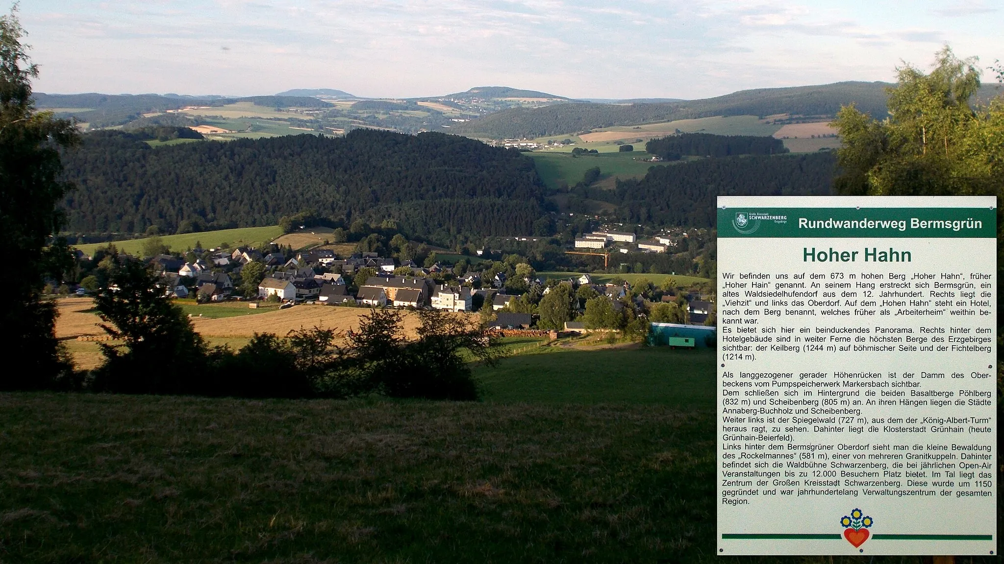 Photo showing: Hoher Hahn Bermsgrün bei Schwarzenberg - Skilift - Aussicht - Hotel