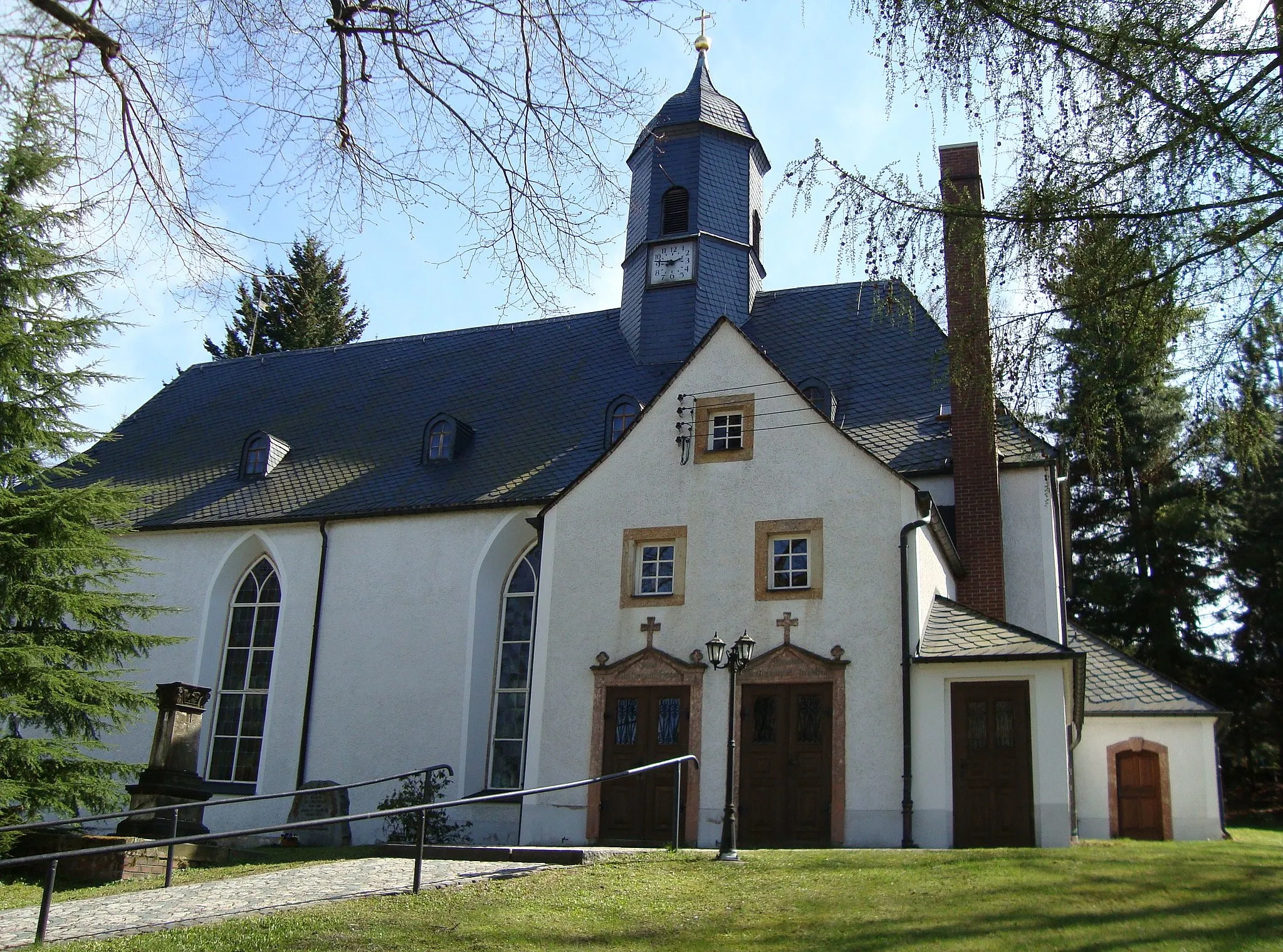 Photo showing: church of Jahnsdorf in Erzgebirge