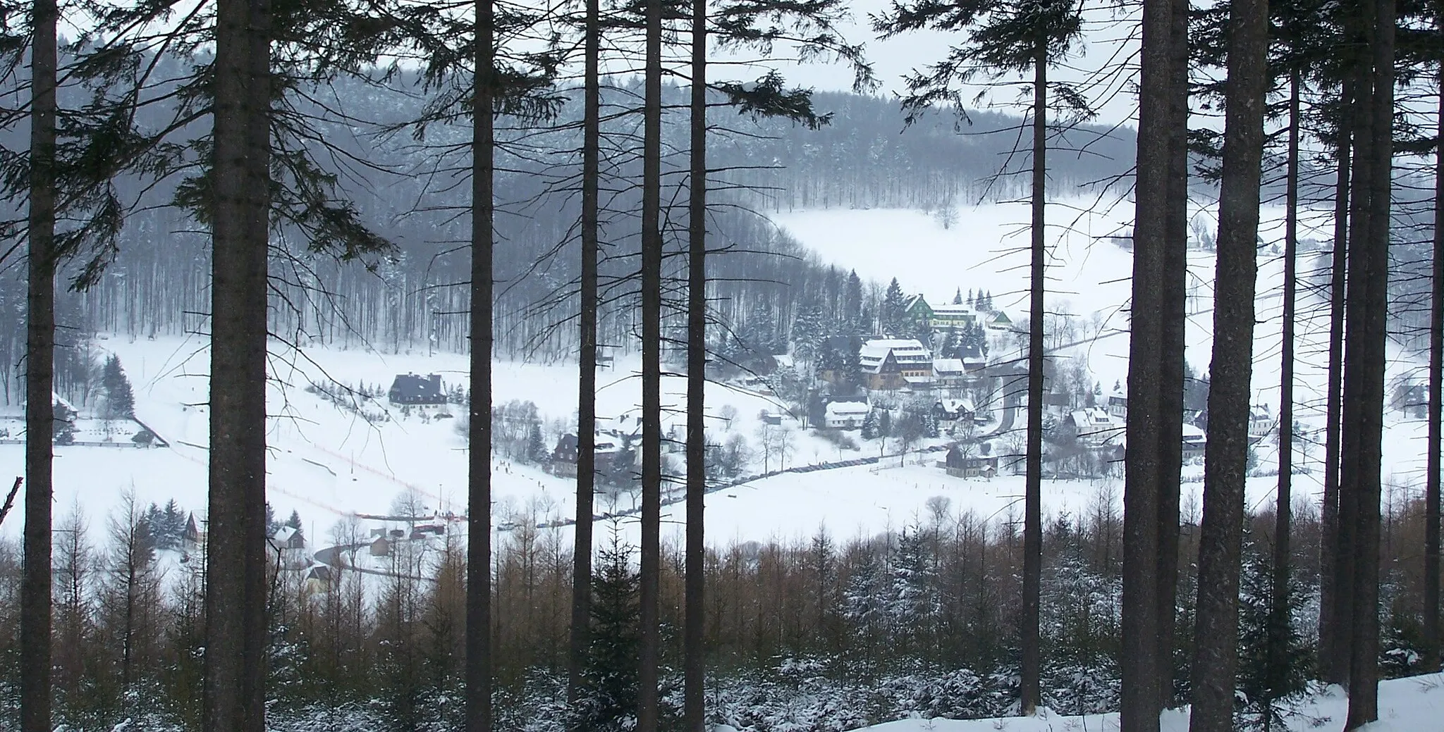 Photo showing: This image shows (a part of) Rehefeld-Zaunhaus in the Ore Mountains in Saxony, Germany.