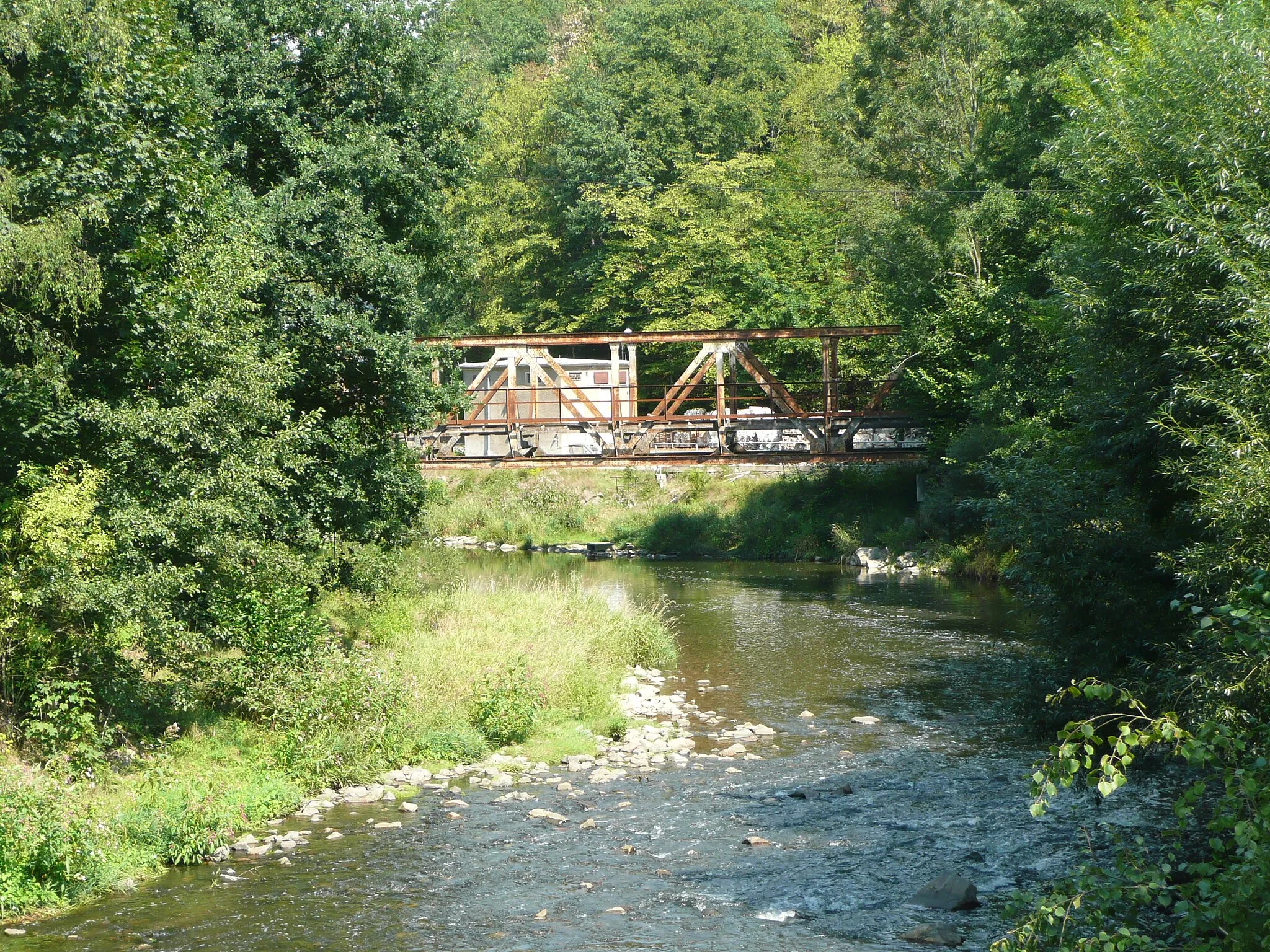 Photo showing: Brücke der Schmalspurbahn Willsdruff-Nossen an dem ehemaligen Bahnhof Obergruna-Bieberstein