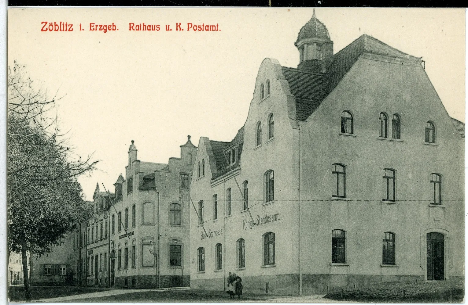 Photo showing: Zöblitz; Rathaus und Postamt