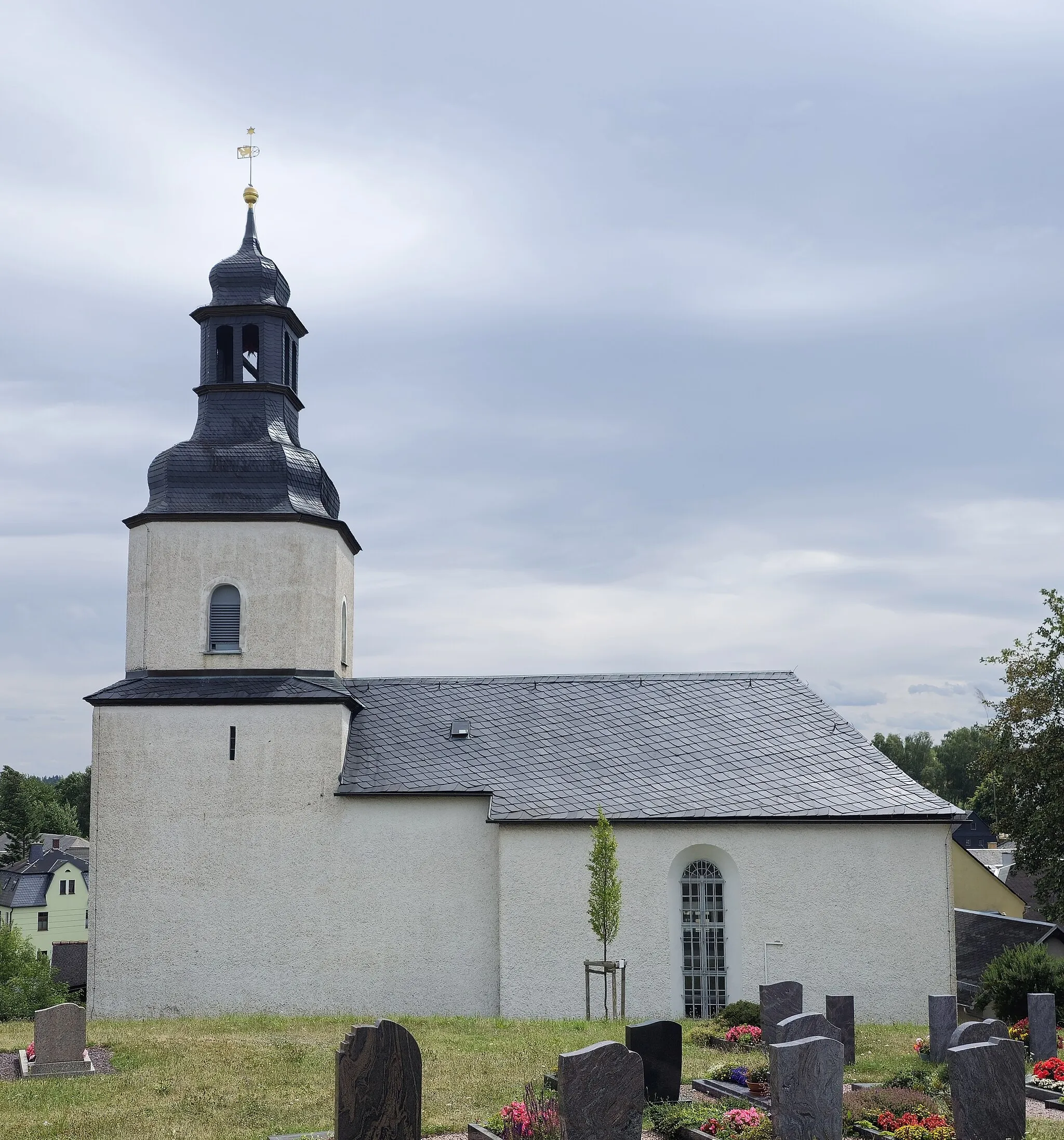 Photo showing: Evangelisch-lutherische Kirche Ranspach, Gemeinde Pausa-Mühltroff, Vogtlandkreis, Sachsen, Deutschland