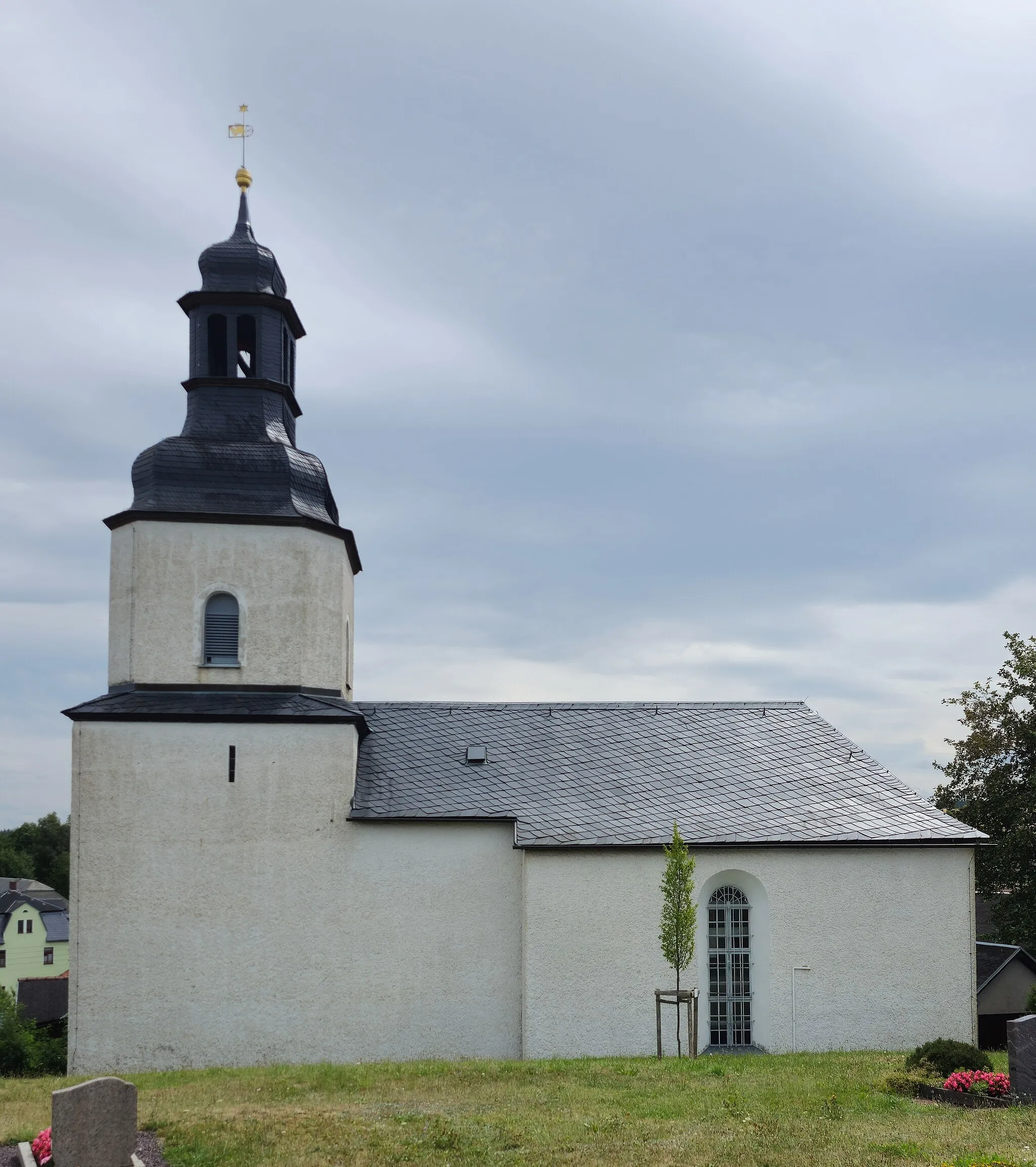 Photo showing: Evangelisch-lutherische Kirche Ranspach, Gemeinde Pausa-Mühltroff, Vogtlandkreis, Sachsen, Deutschland