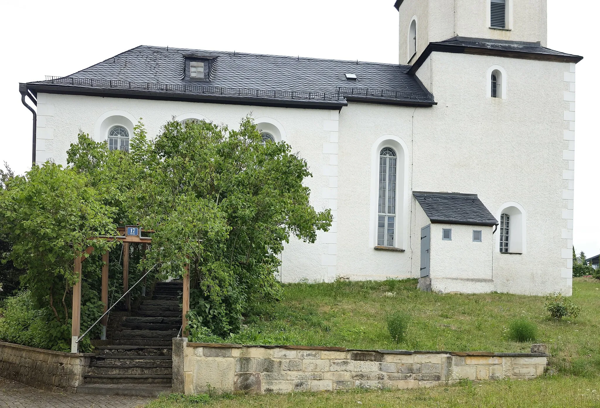 Photo showing: Evangelisch-lutherische Kirche  Ranspach, Gemeinde Pausa-Mühltroff, Vogtlandkreis, Sachsen, Deutschland