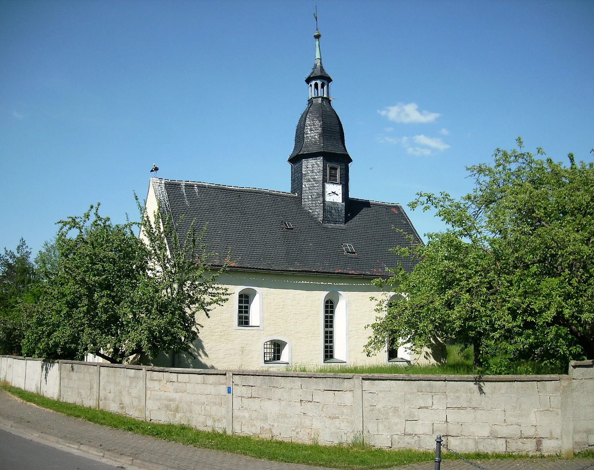 Photo showing: Church in Körlitz (Lossatal, Leipzig district, Saxony), south side