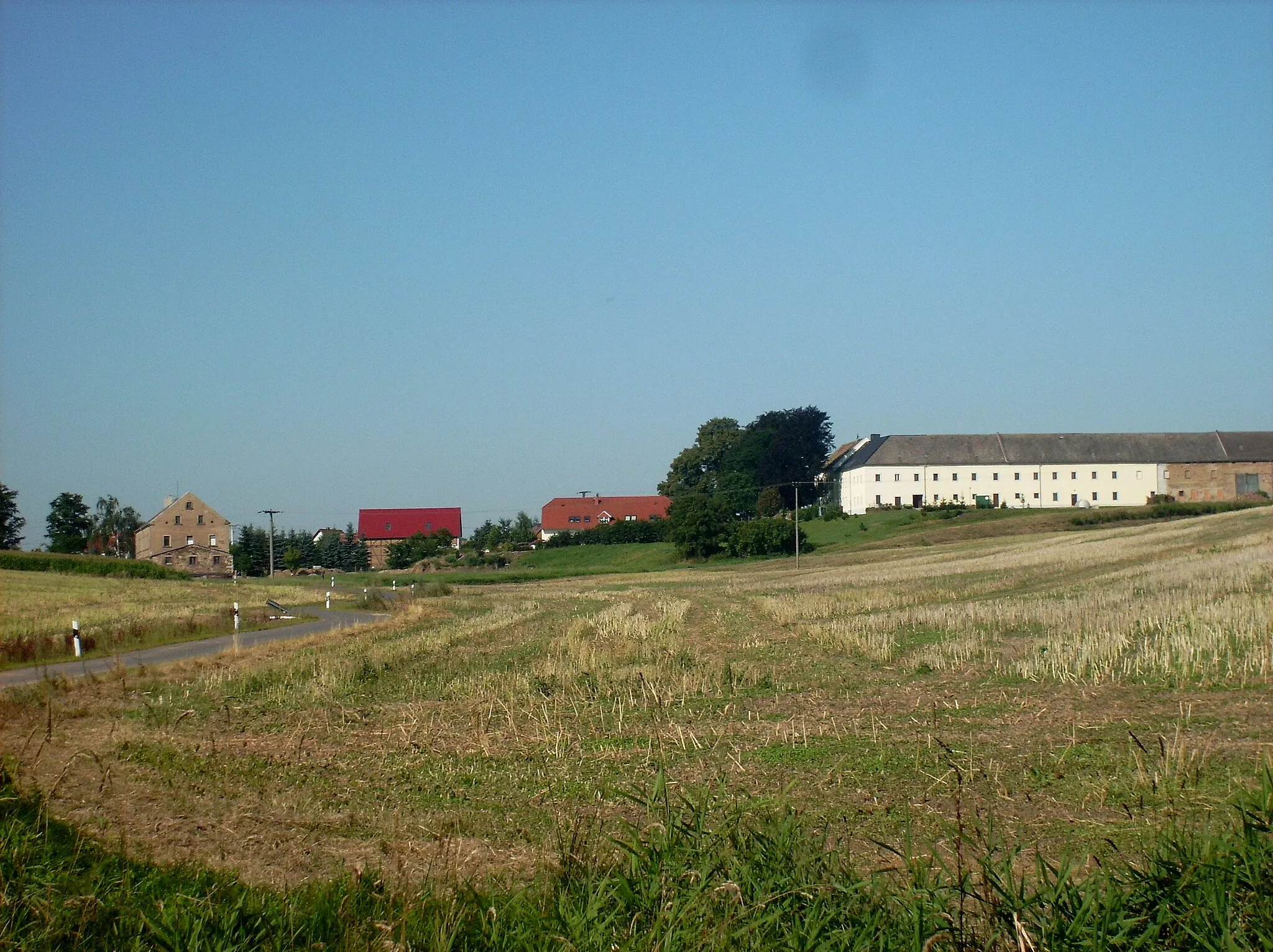 Photo showing: View of the village of Mischütz (Zschaitz-Ottewig, Mittelsachsen district, Saxony)