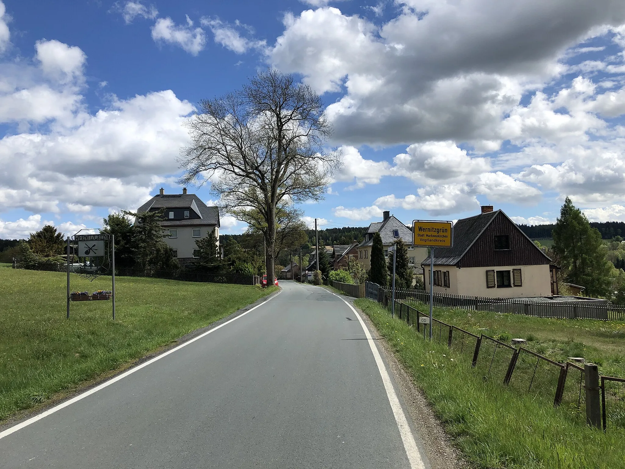 Photo showing: Ortseingang Wernitzgrün (2019)