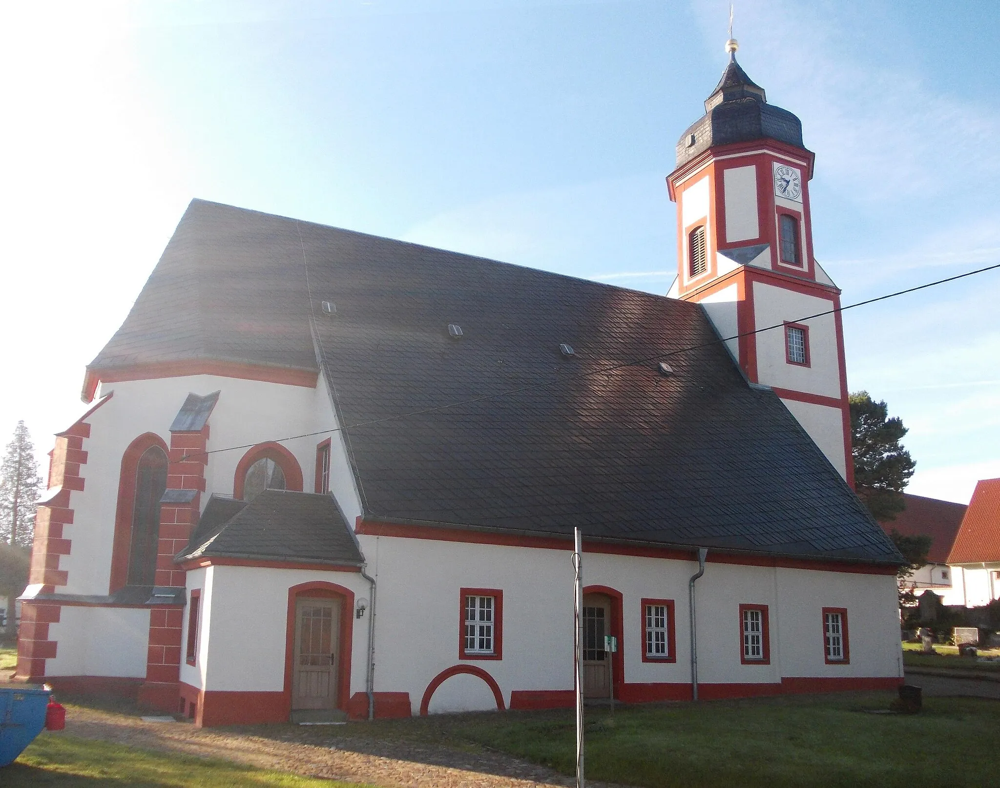 Photo showing: Schrebitz church (Ostrau, Mittelsachsen district, Saxony)