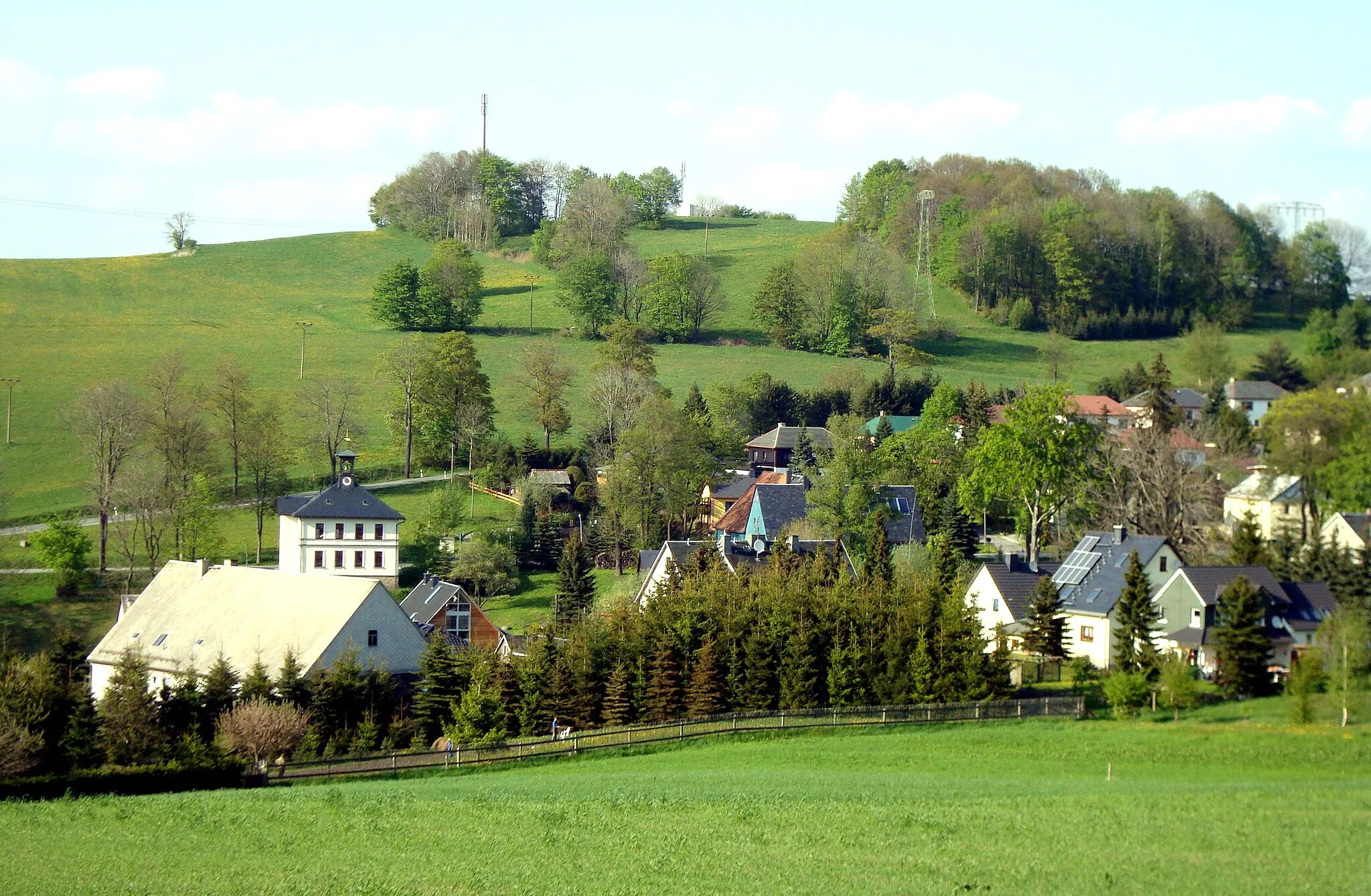 Photo showing: Blick auf Oberscheibe im Erzgebirge