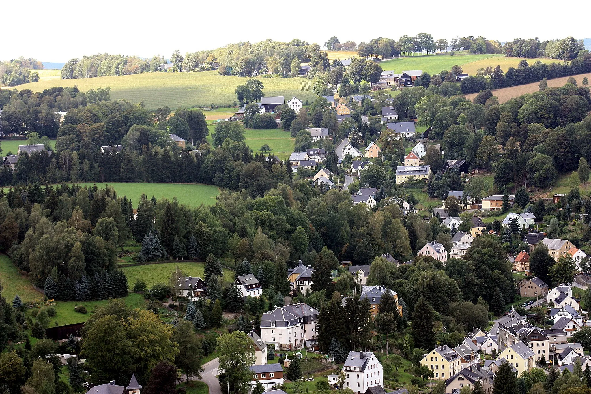 Photo showing: Annaberg-Buchholz, view from the church St. Anne to Frohnau