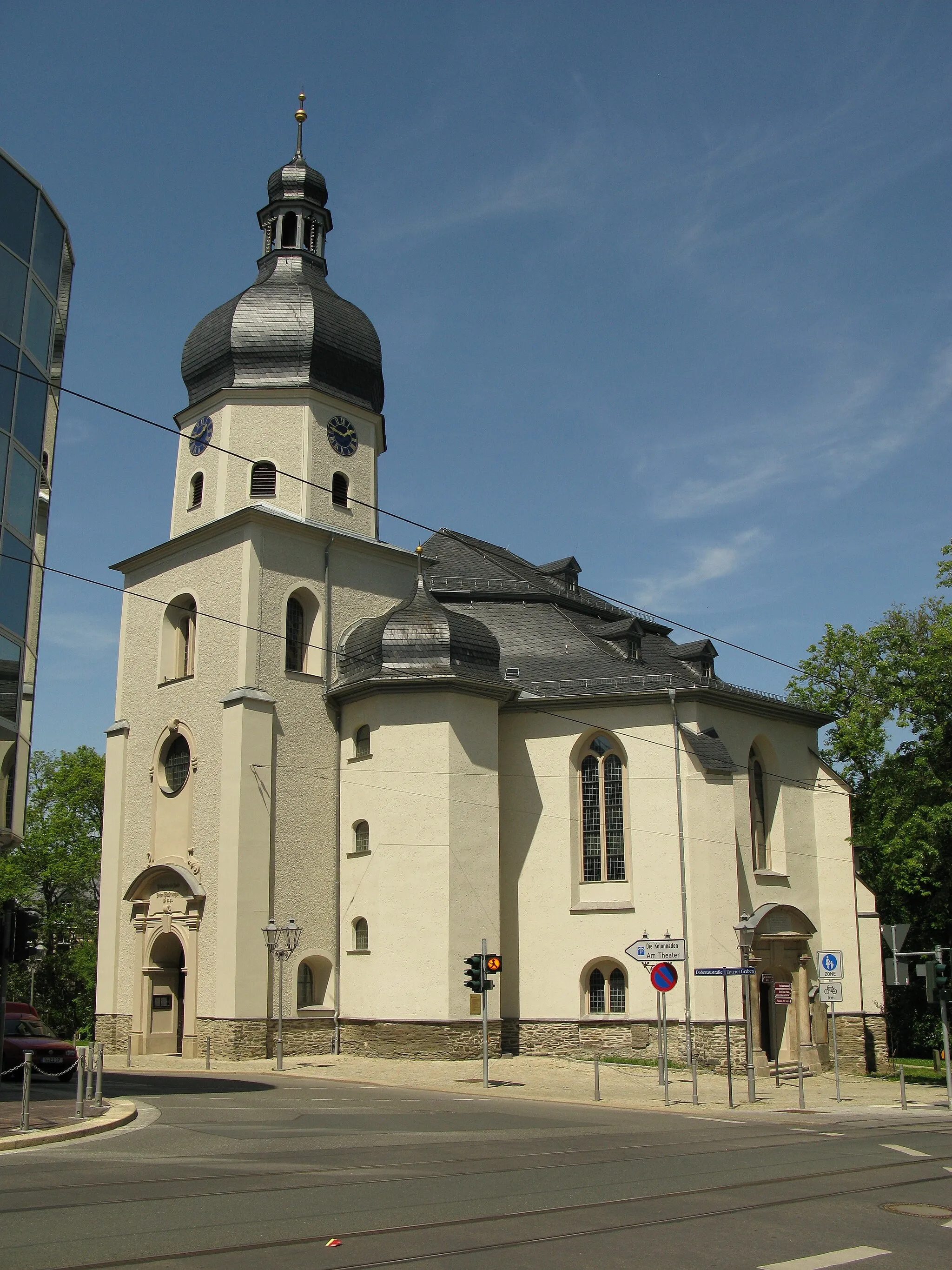 Photo showing: Plauen, die Lutherkirche nach der Sanierung (Dobenaustraße 2).