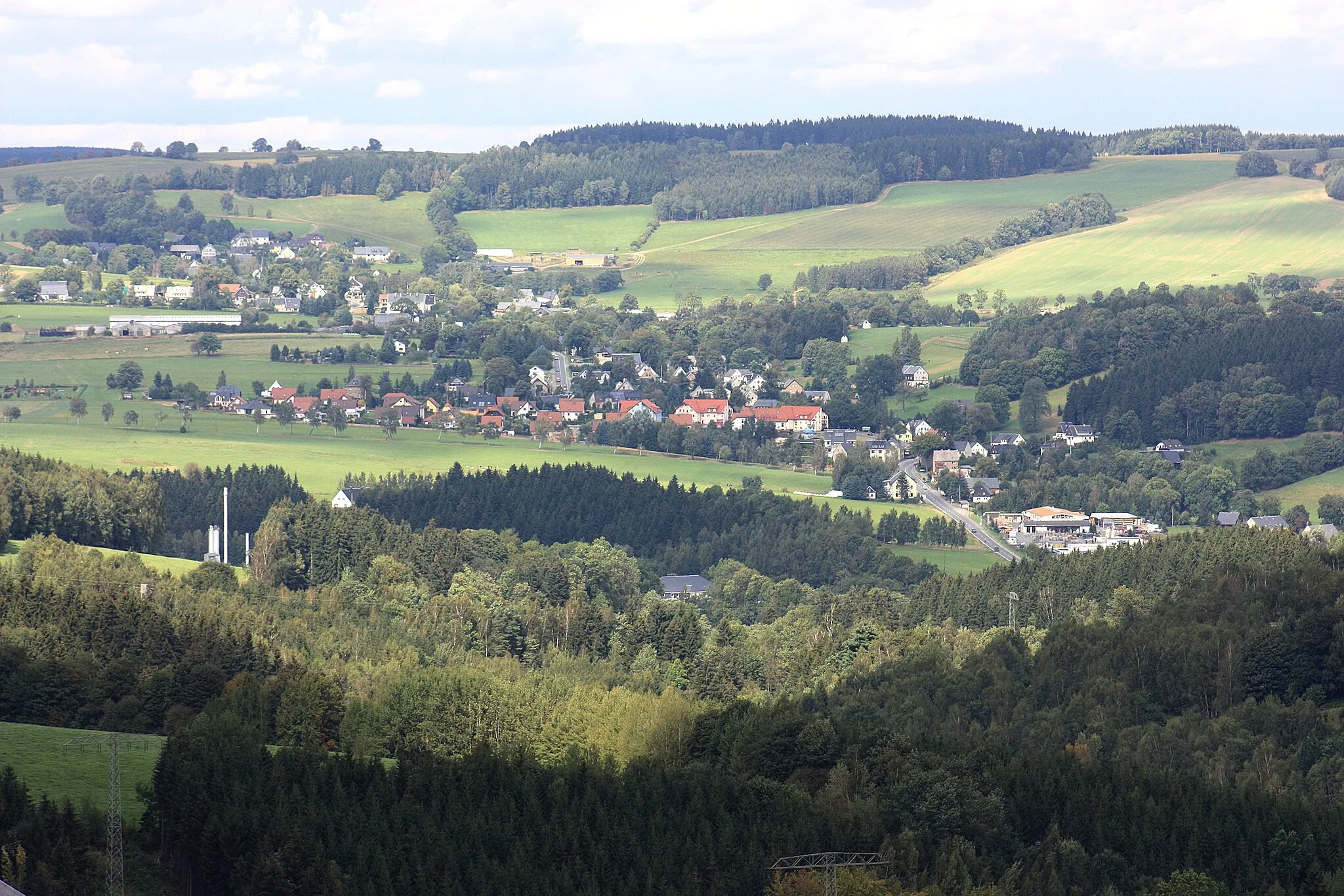 Photo showing: Annaberg-Buchholz, view from the church St. Anne to Schönfeld
