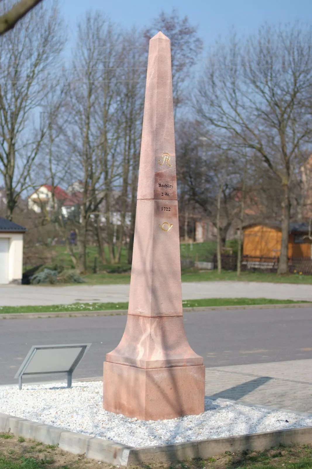 Photo showing: Kursächsiche Ganzmeilensäule mit der Reihennummer 4 in Erlau (ca. N51°0'23.80",E12°55'31.45")