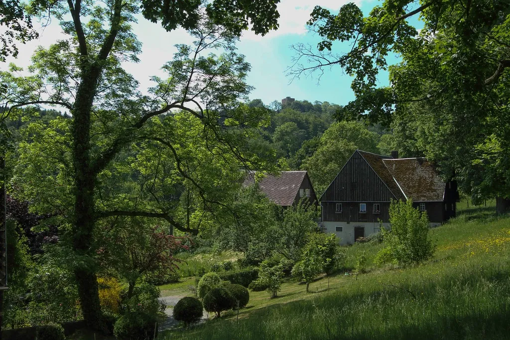 Photo showing: Kleinbobritzsch,_Blick_in_Richtung_Schloß_Frauenstein